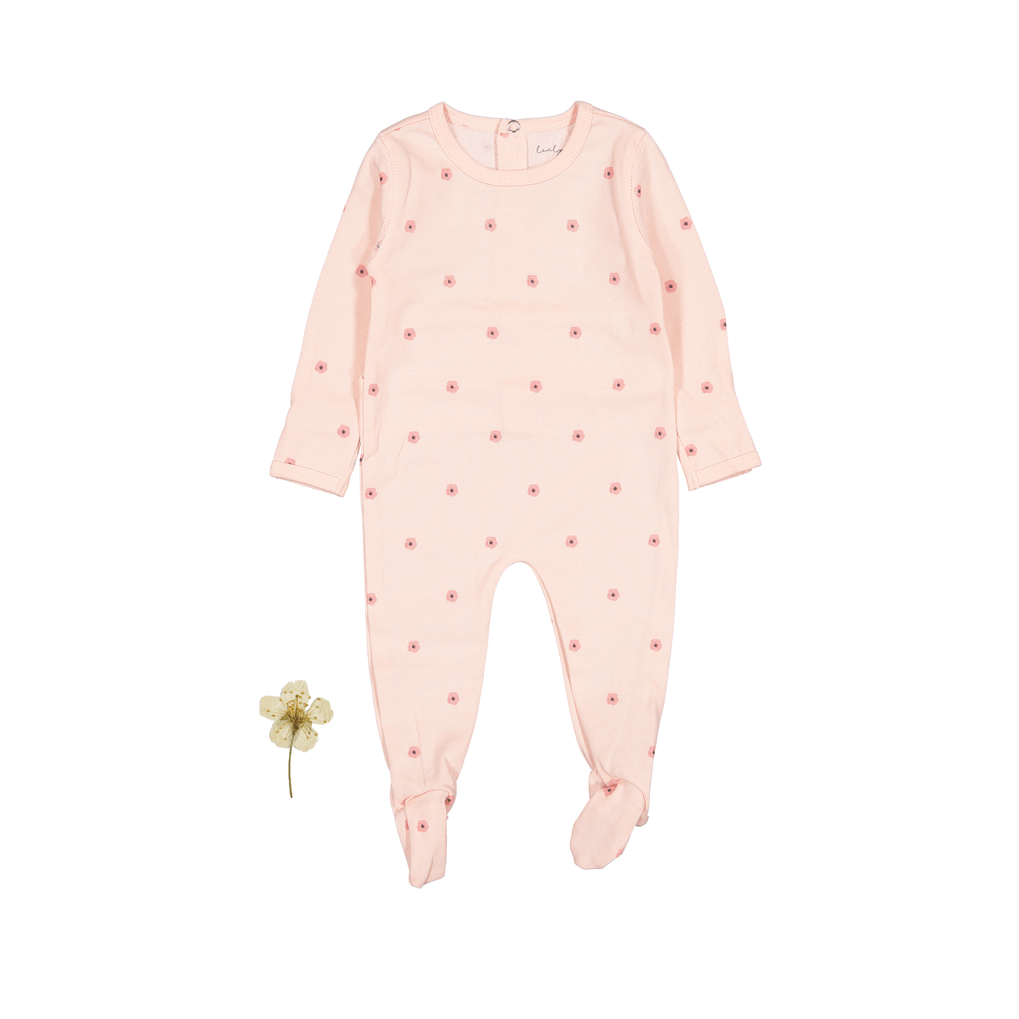 The Printed Romper - Rose Flower Back Snap Romper Lovely Littles