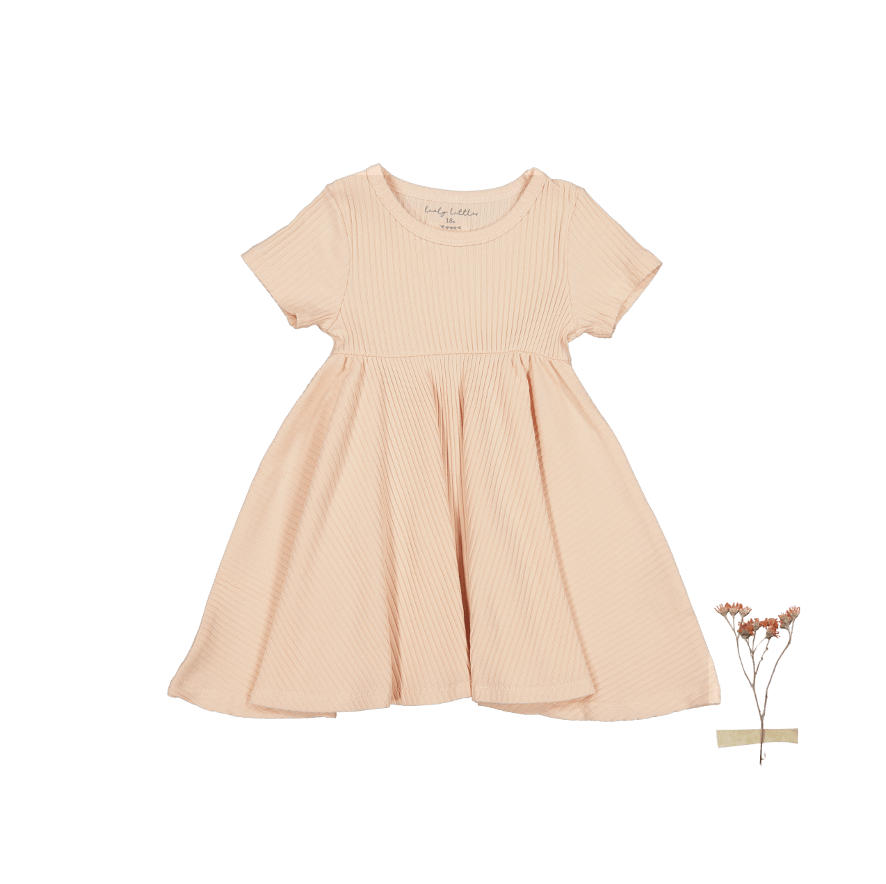 The Short Sleeve Dress - Powder Short Sleeve Dress Lovely Littles