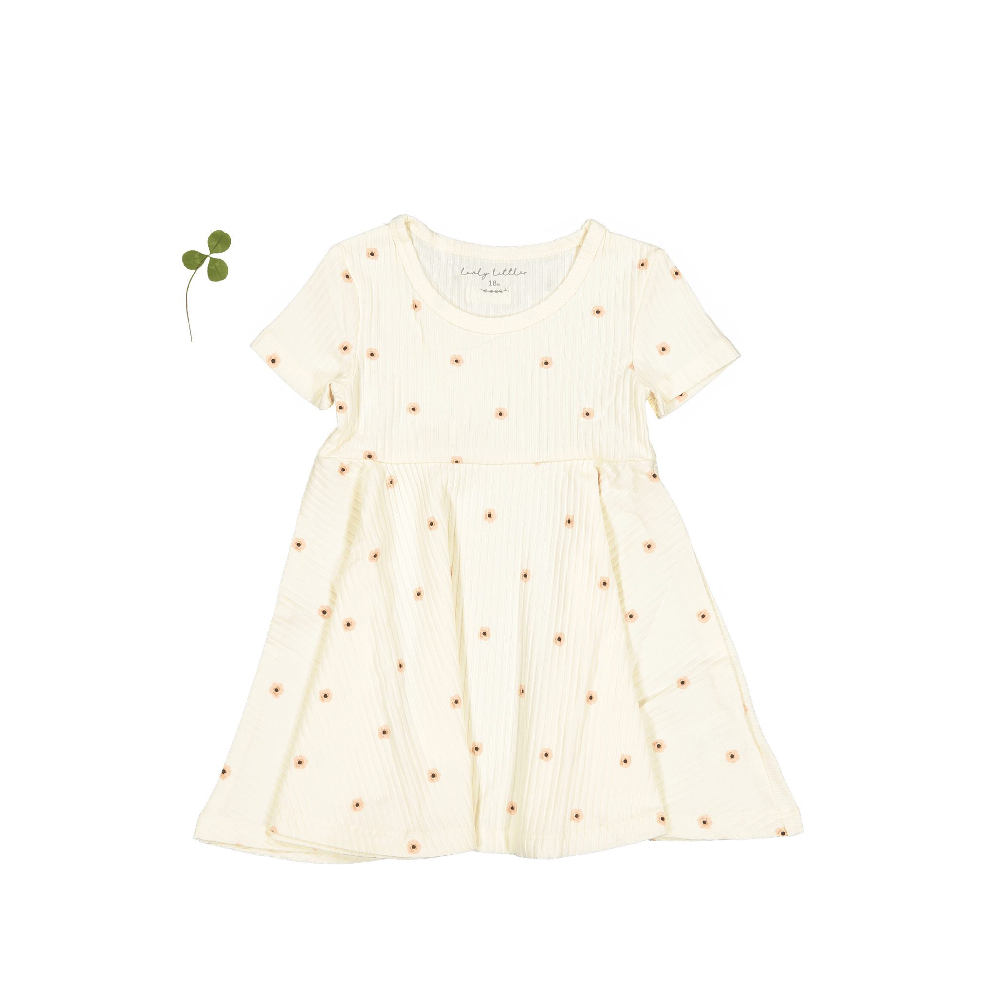The Printed Short Sleeve Dress - Butter Flower Short Sleeve Dress Lovely Littles