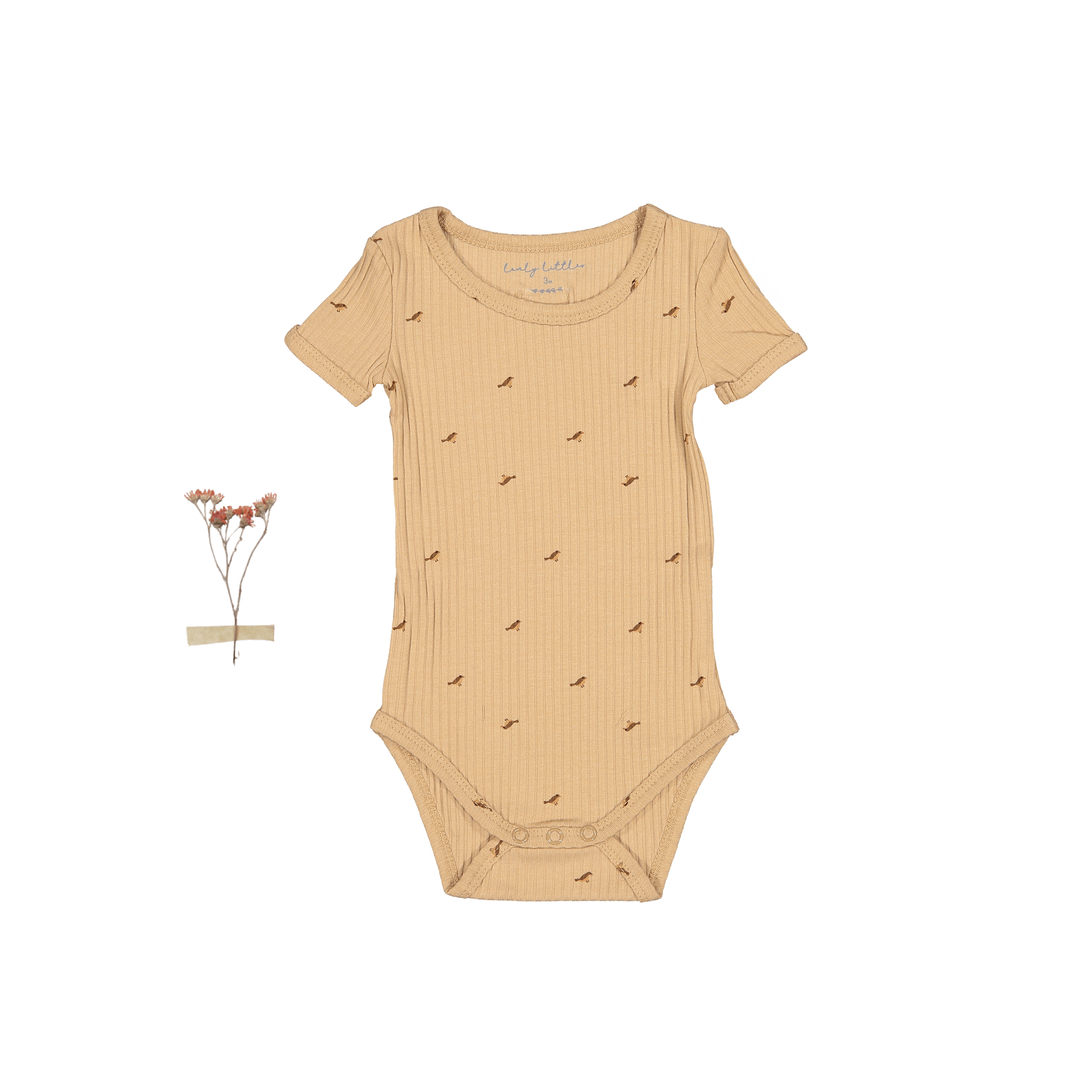 The Printed Short Sleeve Onesie - Birdsong Short Sleeve Onesie Lovely Littles