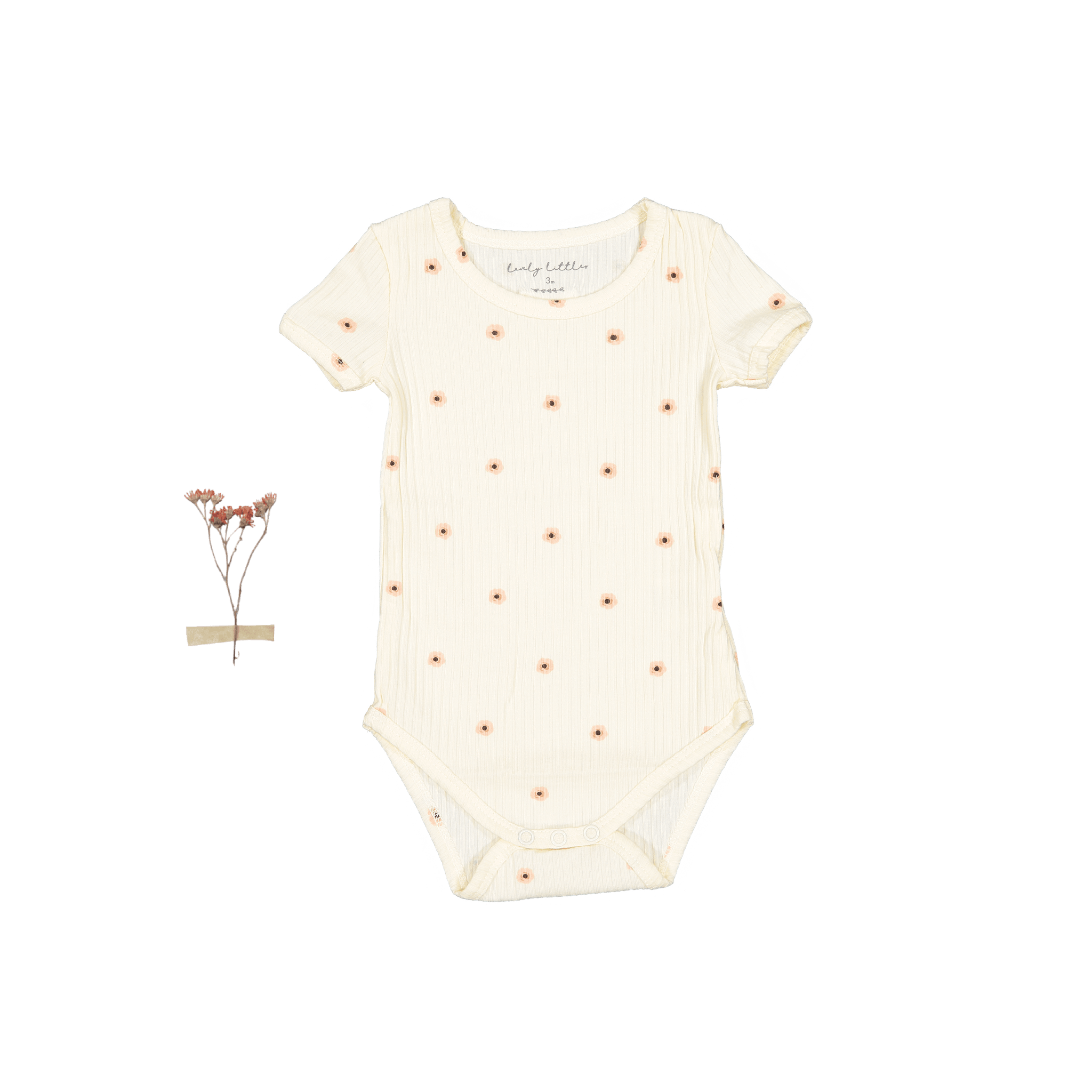 The Printed Short Sleeve Onesie - Butter Flower Short Sleeve Onesie Lovely Littles