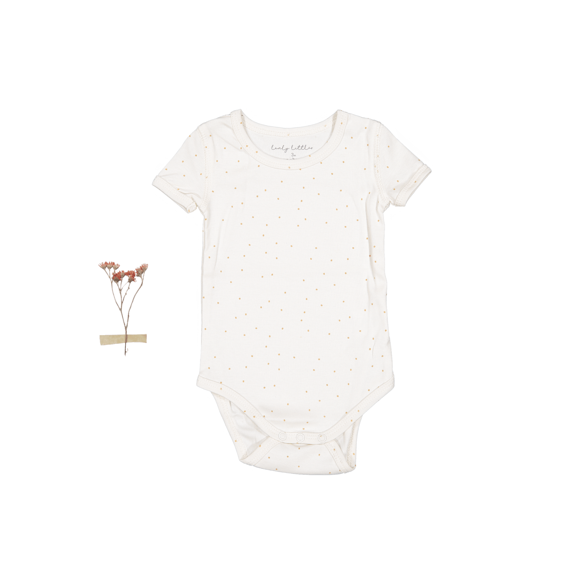 The Printed Short Sleeve Onesie - Pearl Dot Short Sleeve Onesie Lovely Littles