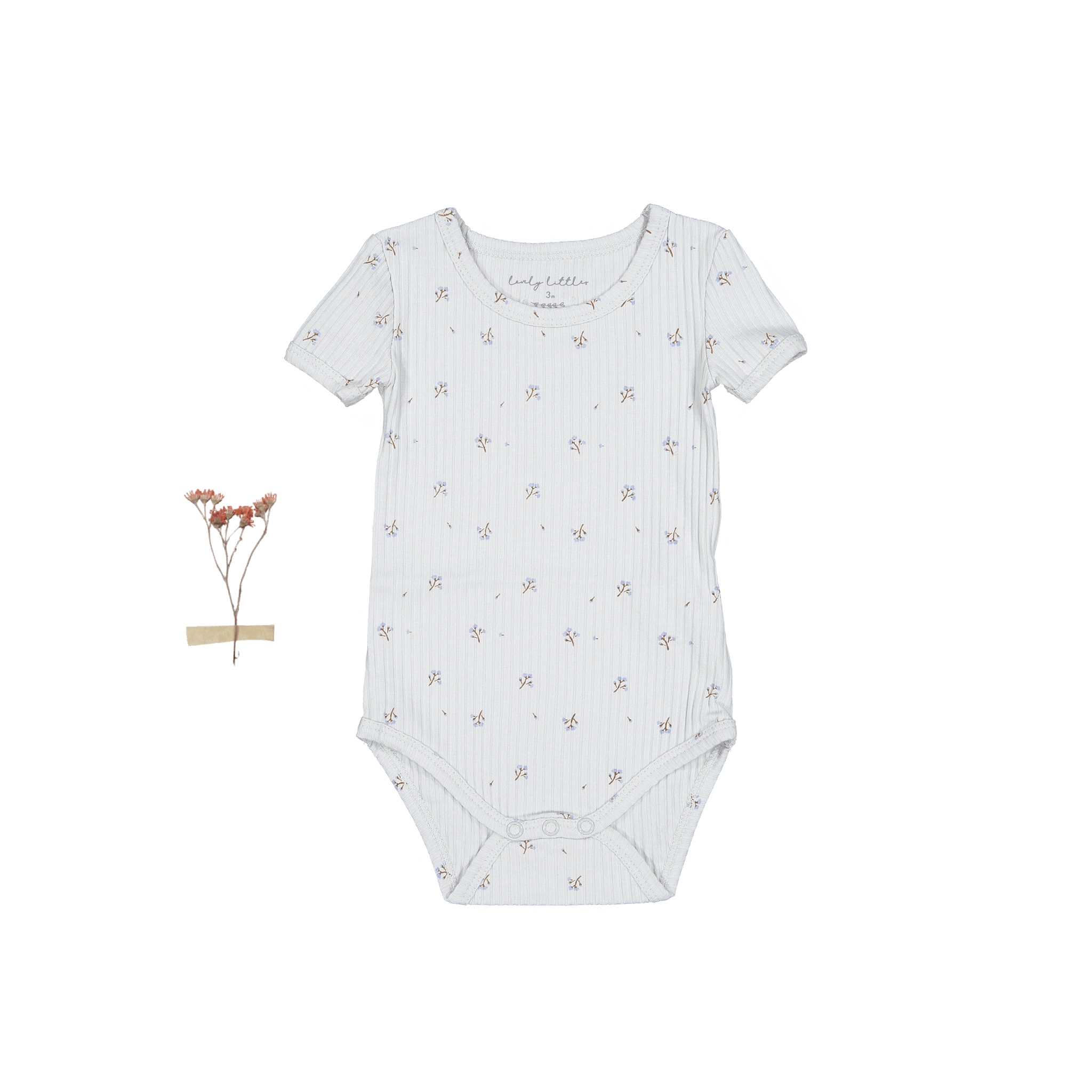 The Printed Short Sleeve Onesie - Sky Blossom Short Sleeve Onesie Lovely Littles