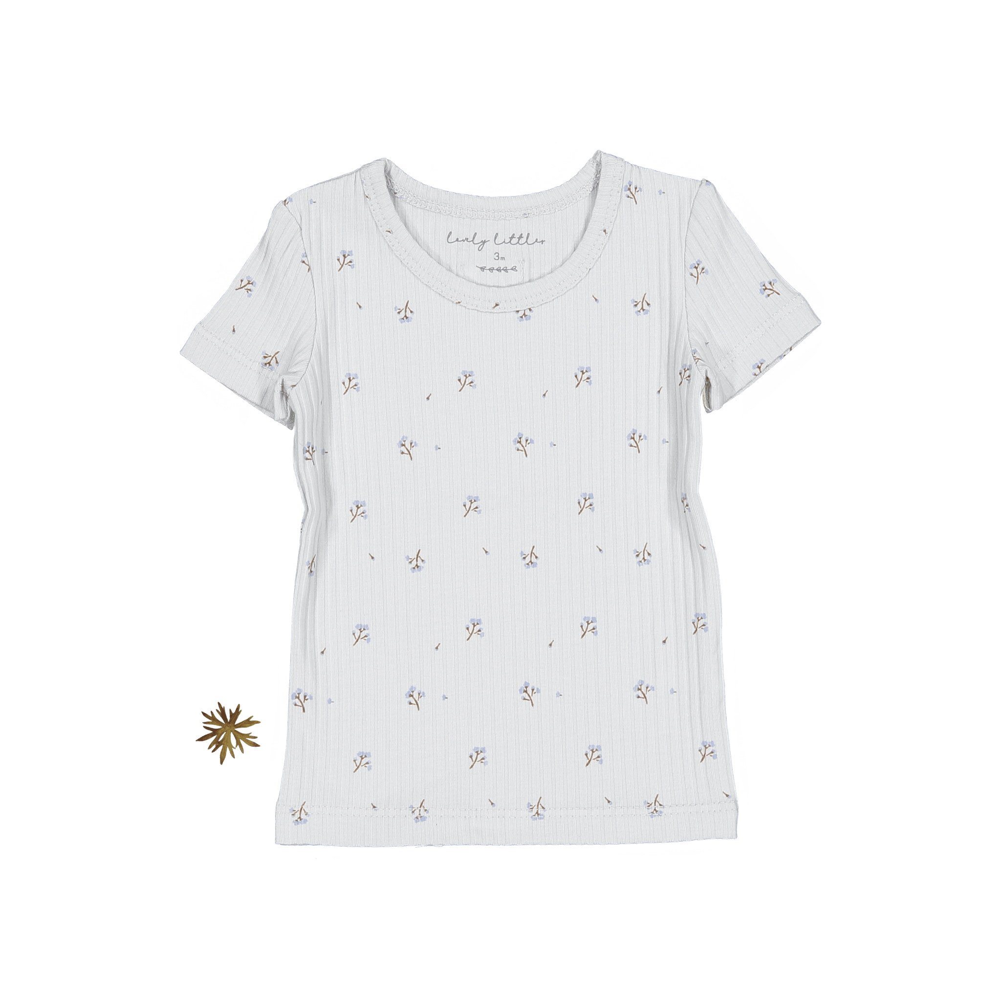 The Printed Short Sleeve Tee - Sky Blossom Short Sleeve Tee Lovely Littles