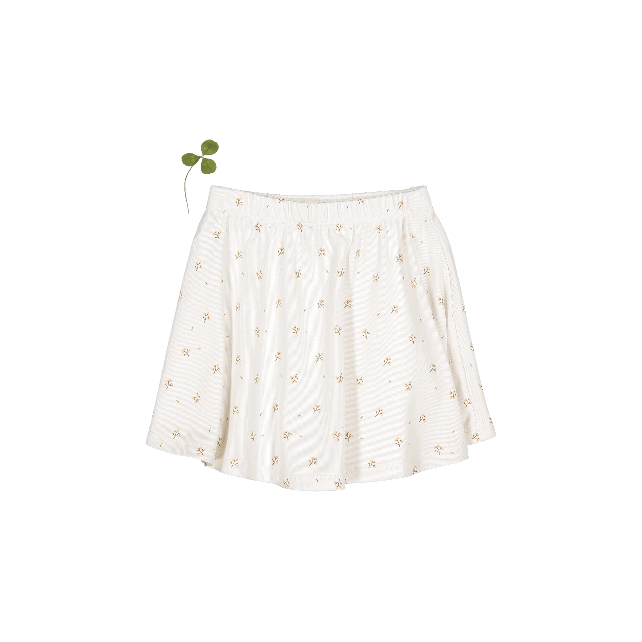 The Printed Skirt - Tan Blossom Skirt Lovely Littles