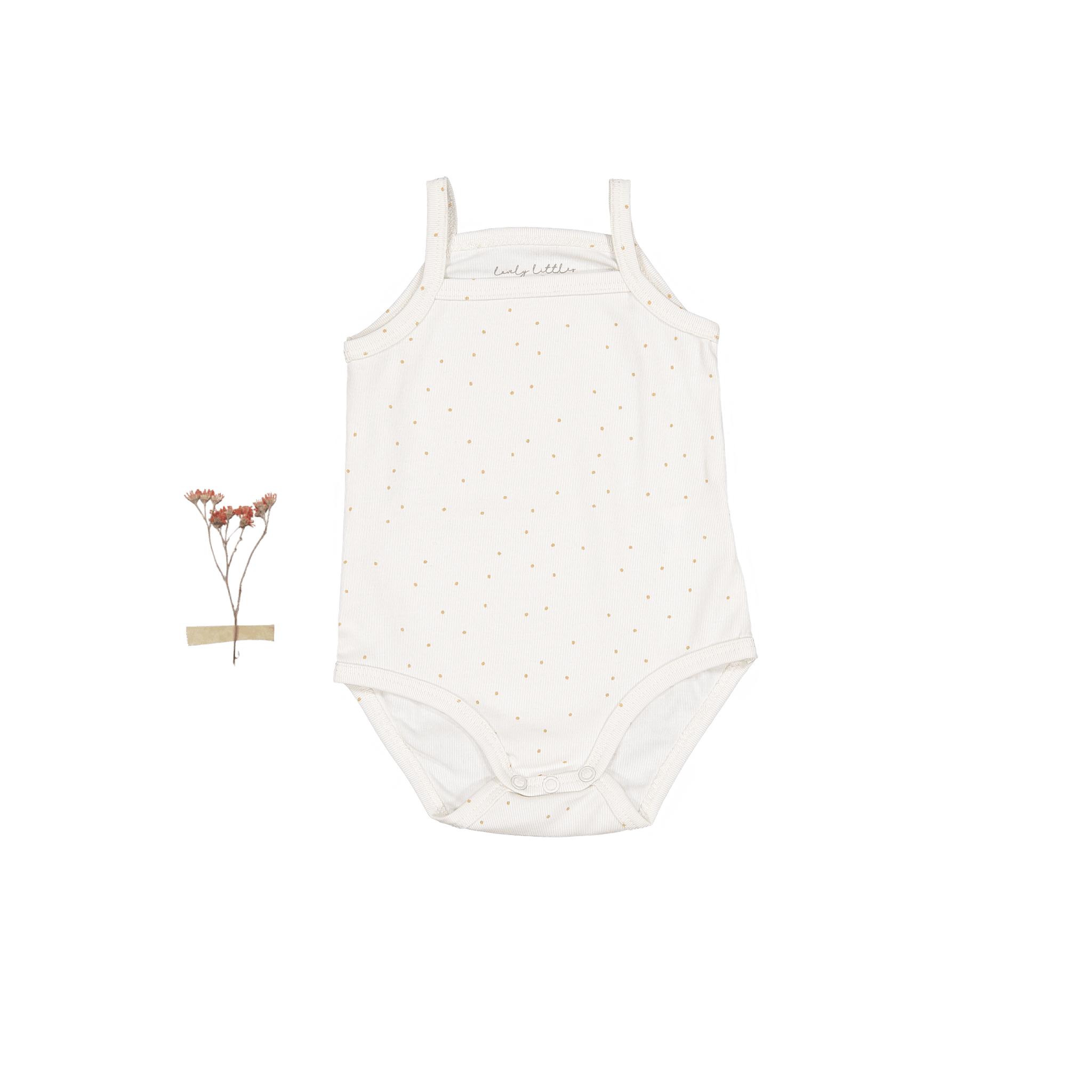 The Printed Tank Onesie - Pearl Dot Tank Onesie Lovely Littles