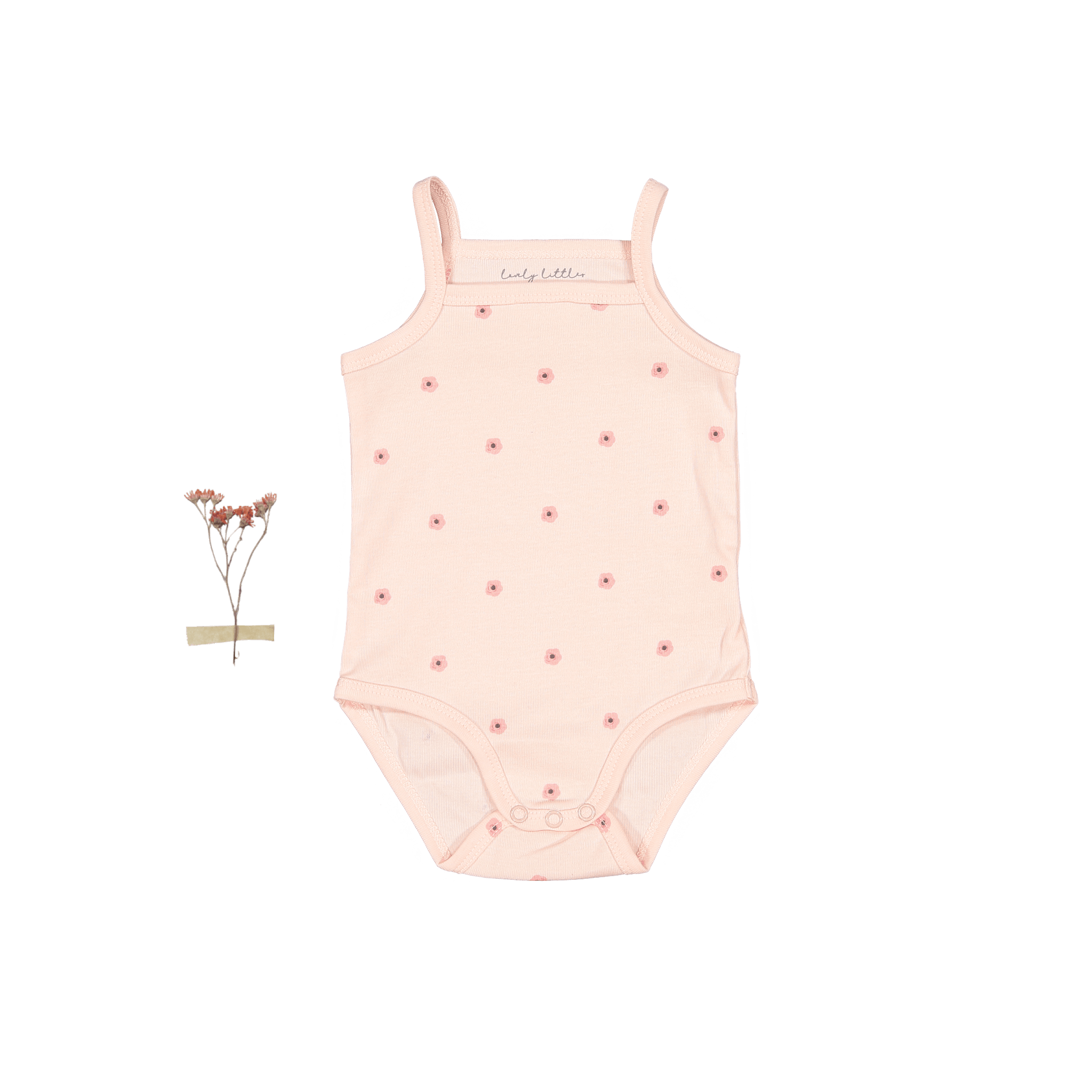 The Printed Tank Onesie - Rose Flower Tank Onesie Lovely Littles