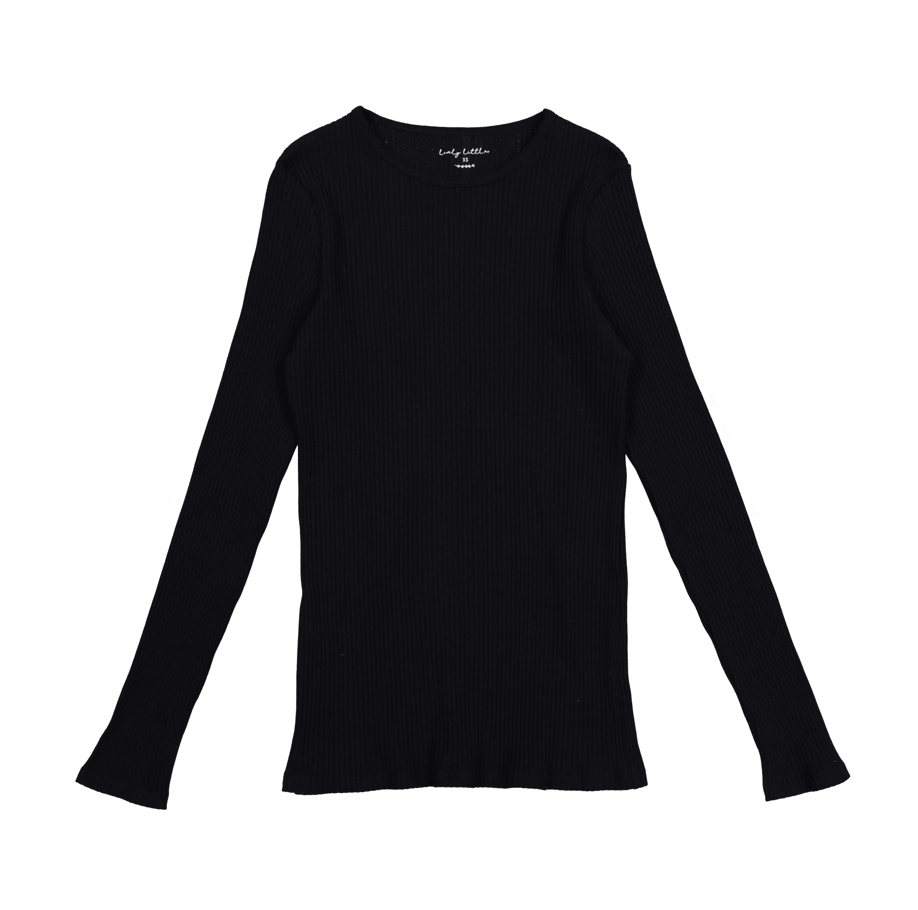 The Womens Tee - Black Ribbed Long Sleeve Tee Lovely Littles