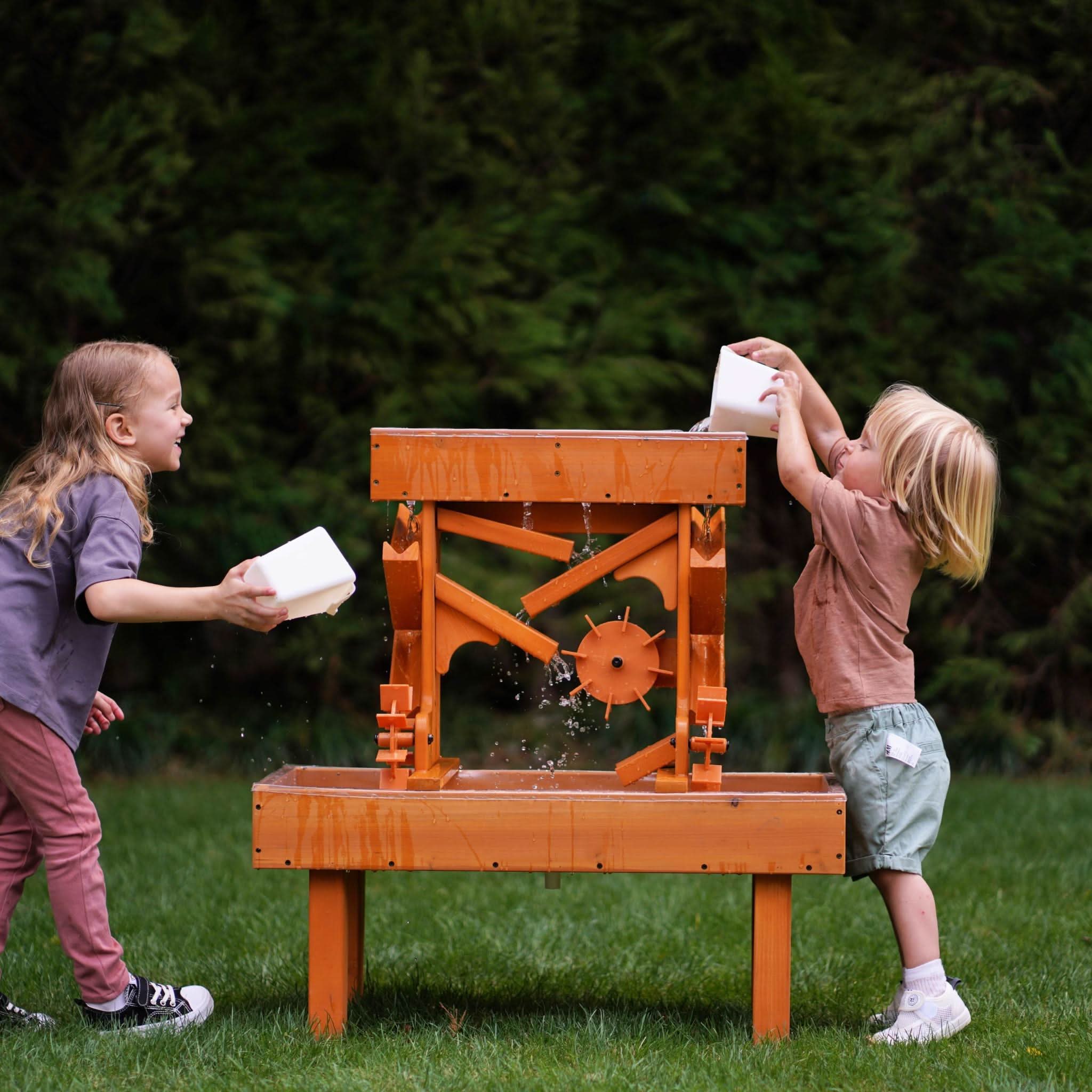 Outdoor Wooden Water Table for Toddlers | Kids’ Sensory Play Station