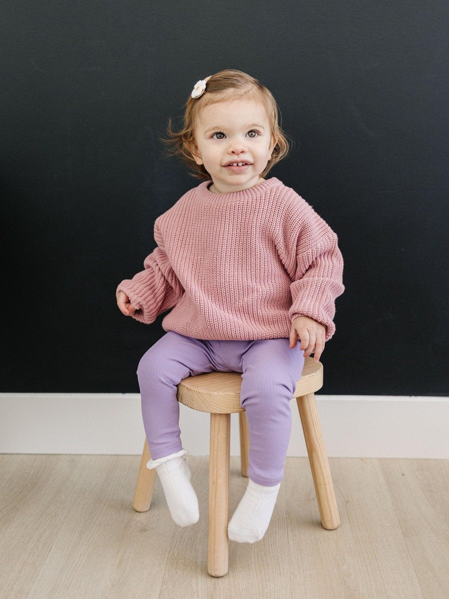 Ribbed Bamboo Leggings for Kids - Multiple Colors