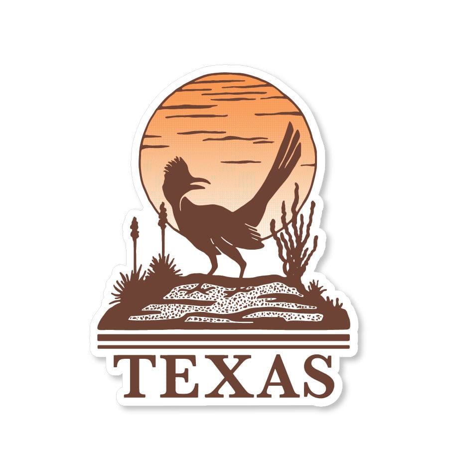 Retro Roadrunner Sticker (Texas) | ROADIE The River Road Mascot