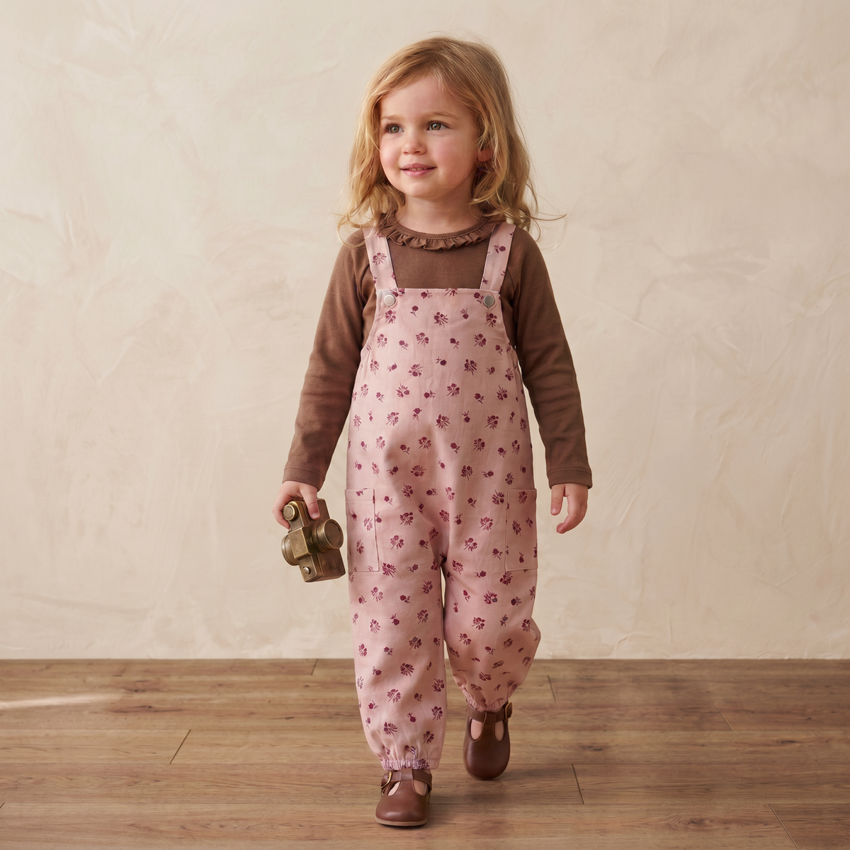 Organic Twill Overalls - Rosebud
