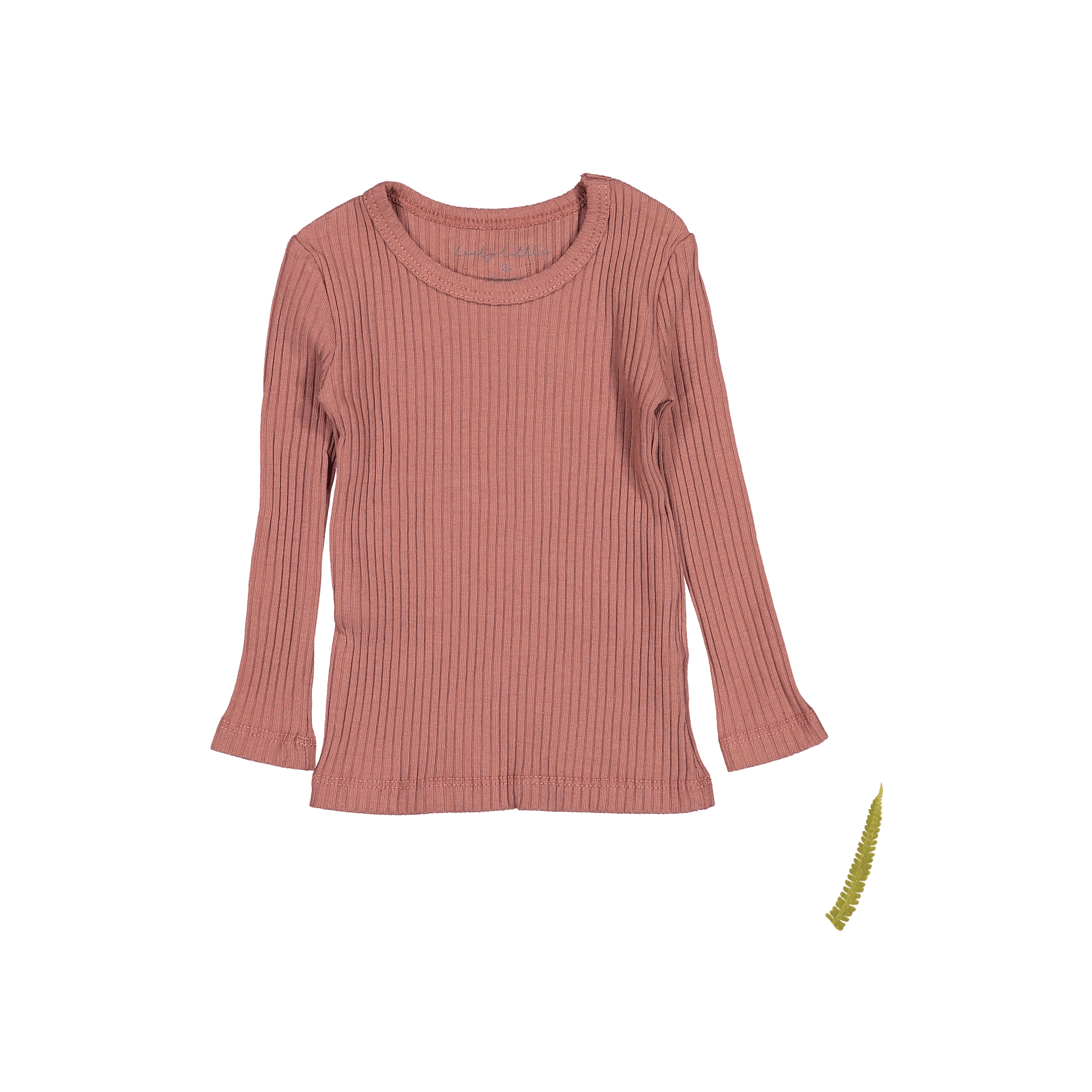 The Long Sleeve Tee - Rosewood Ribbed Long Sleeve Tee Lovely Littles