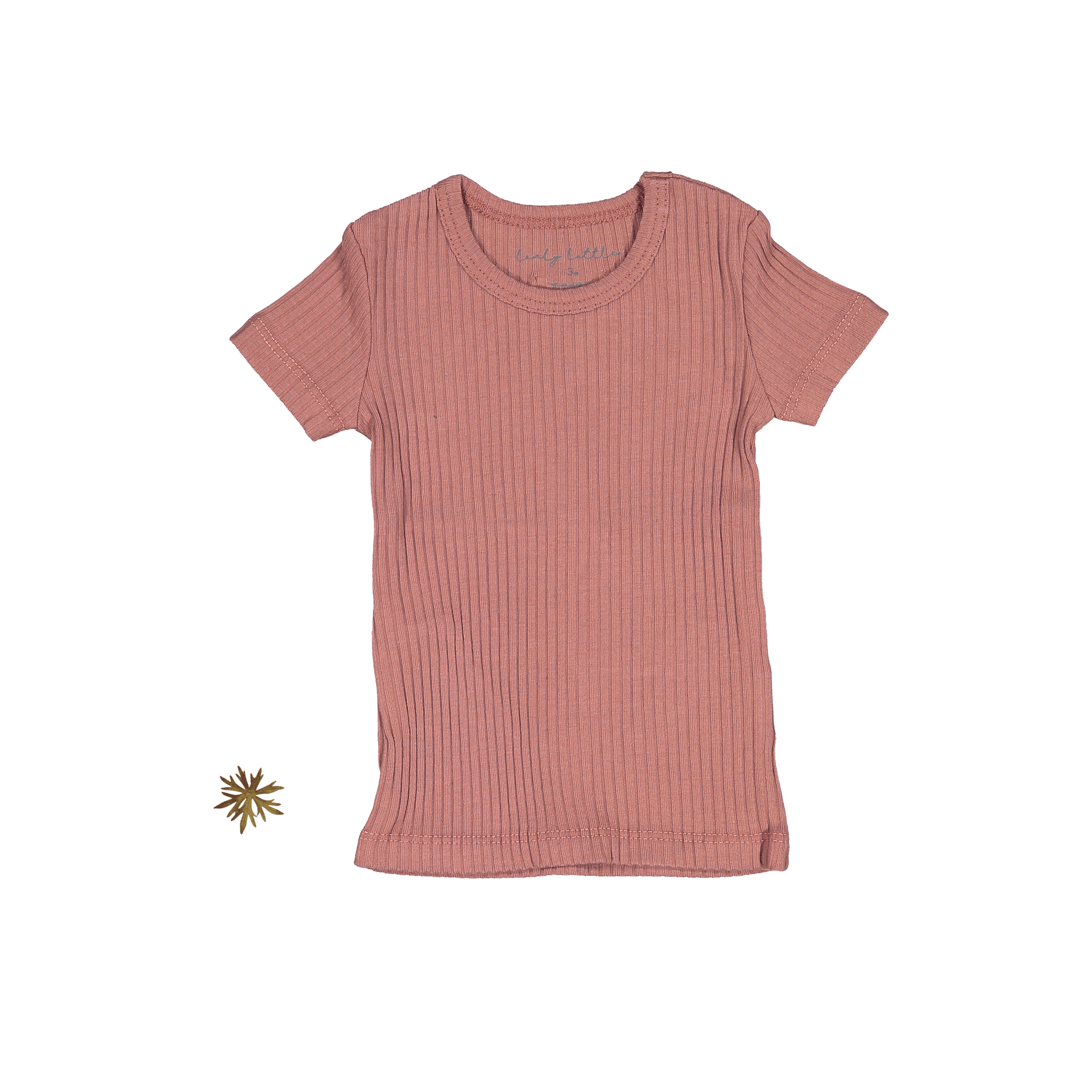 The Short Sleeve Tee - Rosewood Ribbed Short Sleeve Tee Lovely Littles