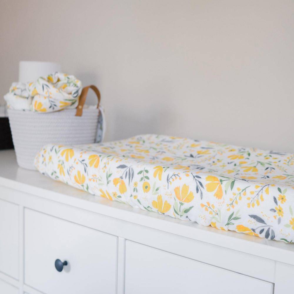 Royal Garden Oh So Soft Muslin Changing Pad Cover Changing Pad Cover Bebe au Lait