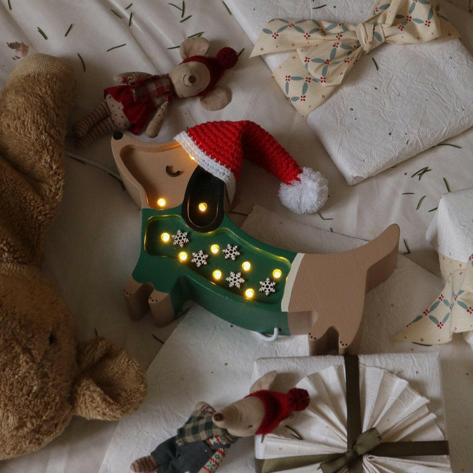 Little Lights Mini Holiday Puppy Lamp ~ Limited Edition lamp Little Lights US