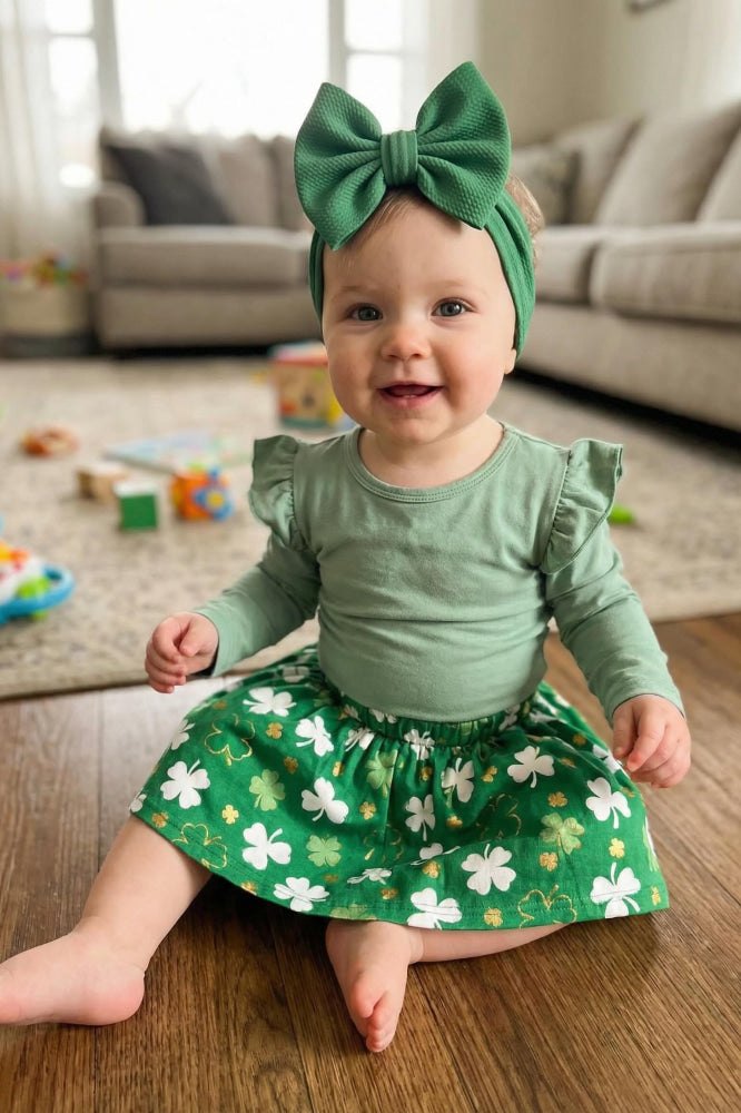 Ruffle Top - Shale Green