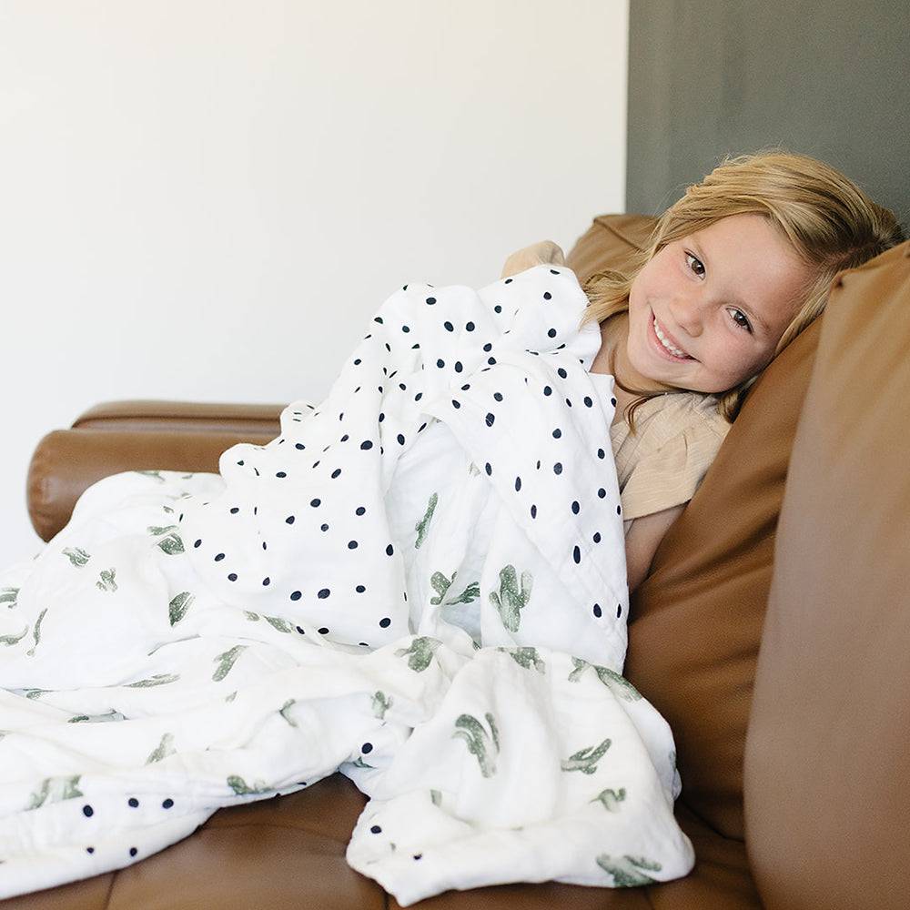 Saguaro + Dottie Oh So Soft Muslin Super Snuggle Blanket Super Snuggle Blanket Bebe au Lait