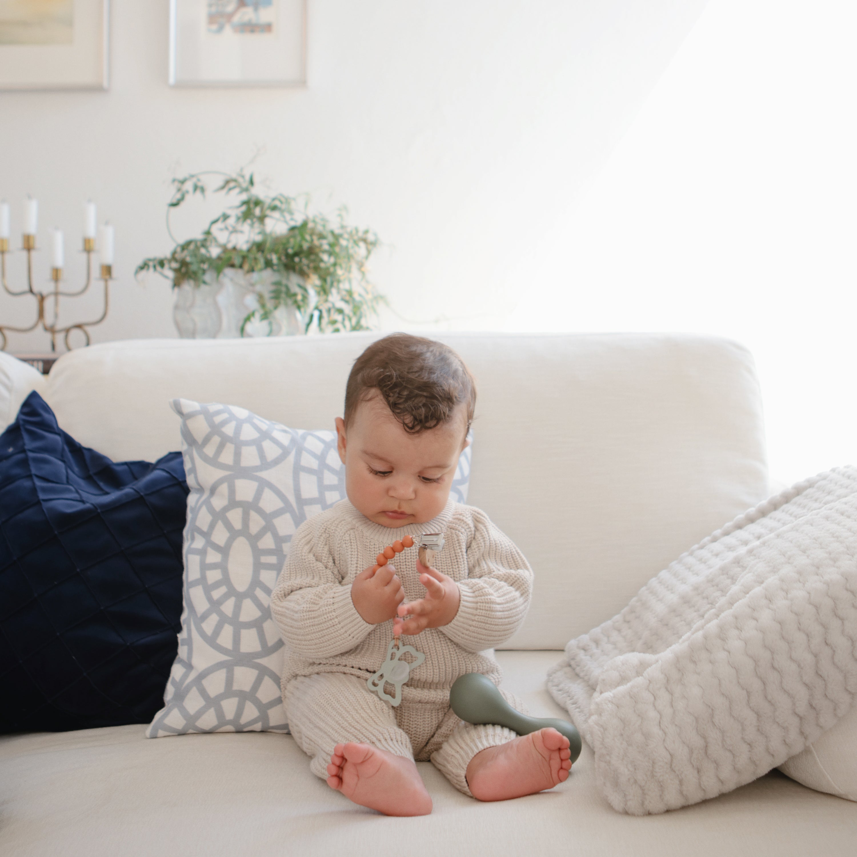 Silicone Pacifier Clip | Eva Pacifier Clip Mushie