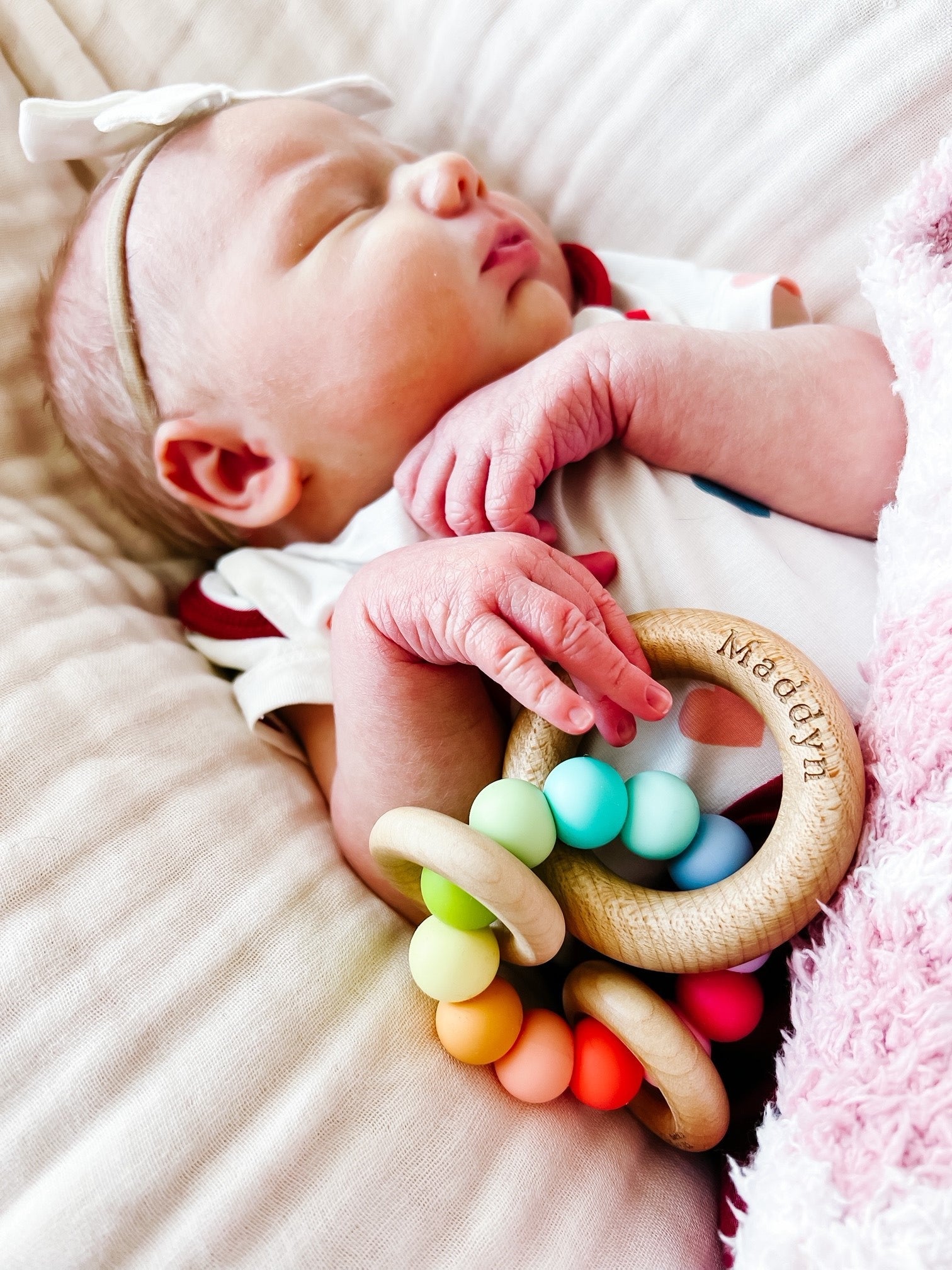 Saturn Ring Wooden Baby Teether Pacifiers & Teethers Bannor Toys