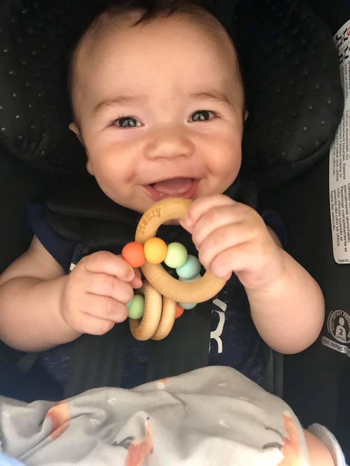 Saturn Ring Wooden Baby Teether Pacifiers & Teethers Bannor Toys