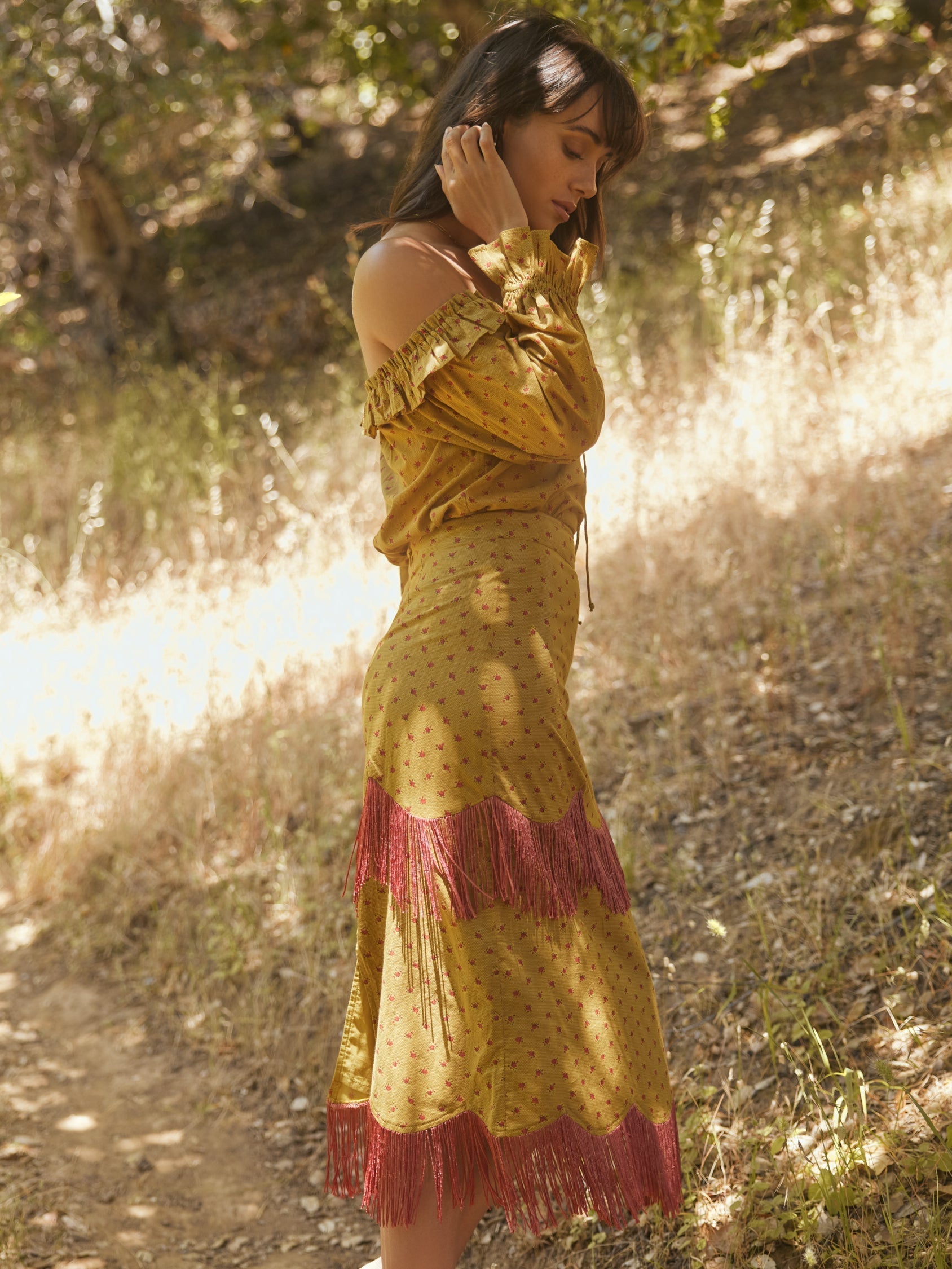 Liliana Peasant Top - Honeycomb/Mini Rose Floral