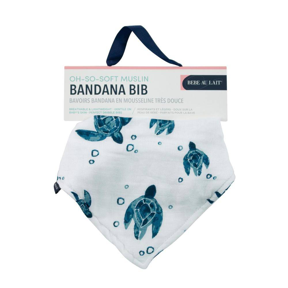 Sea Turtle Muslin Bandana Bib Bib Bebe au Lait
