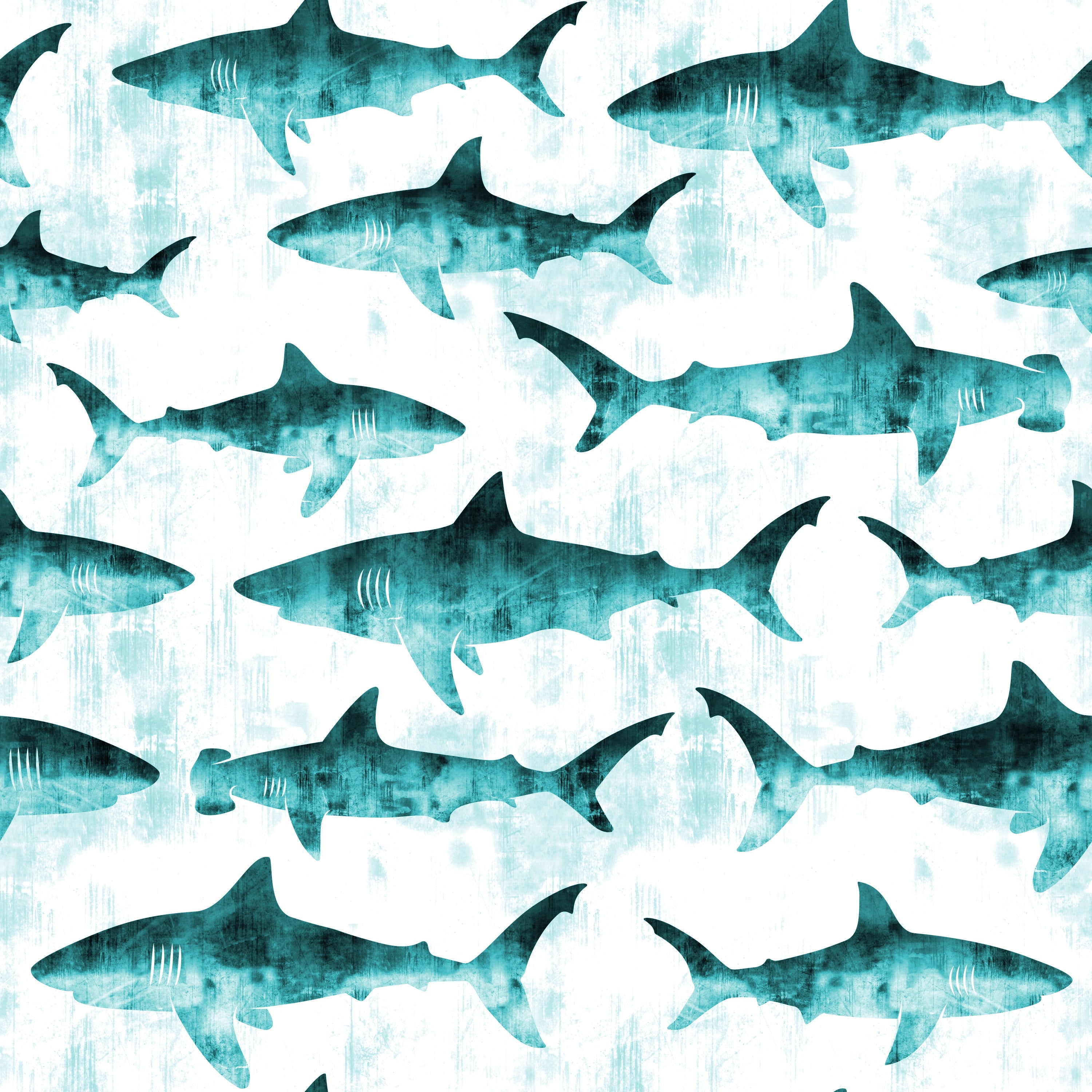 Shark Attack Splash Mat - A Waterproof Catch-All for Highchair Spills and More! BapronBaby