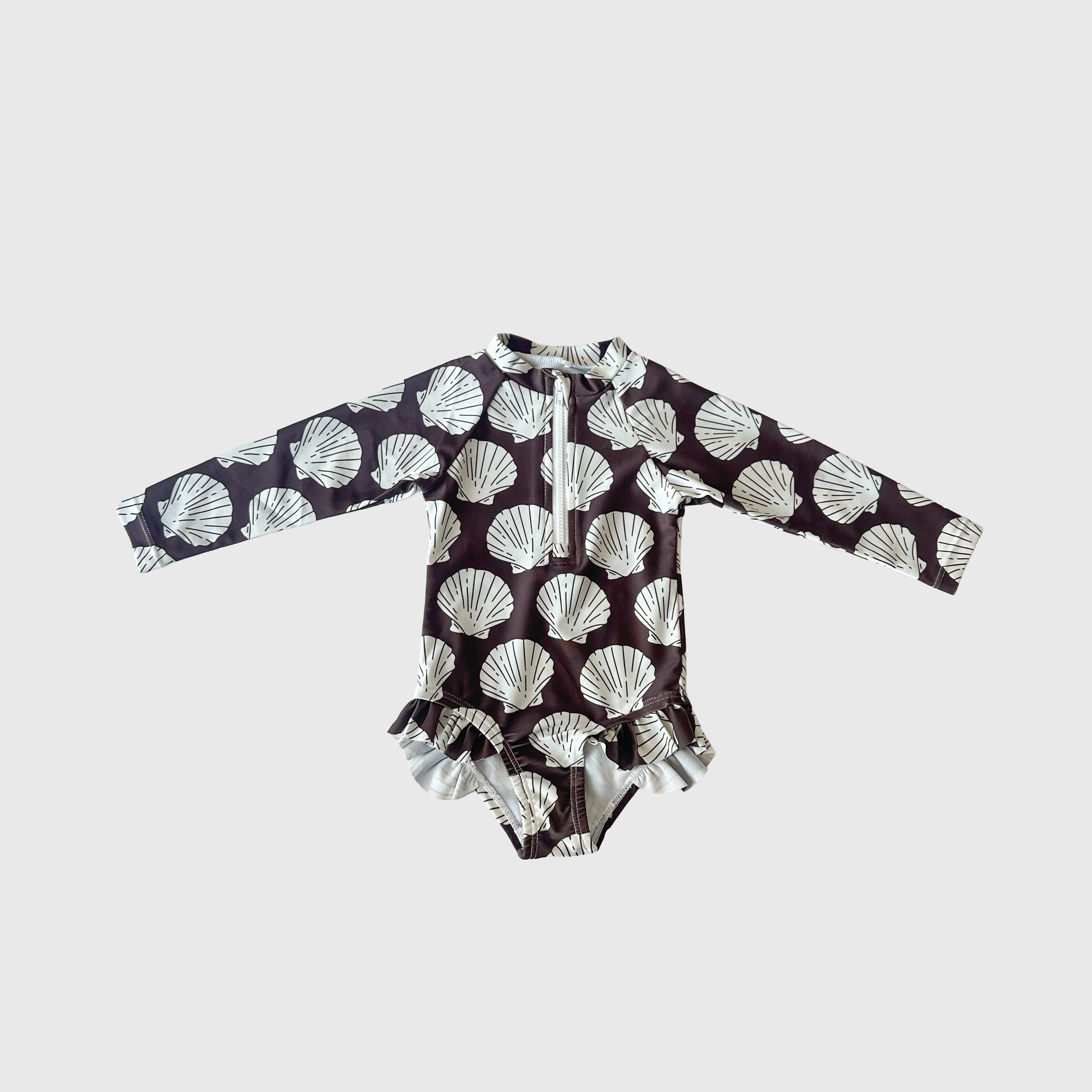 Girl's Long Sleeve Swimsuit | Seashells