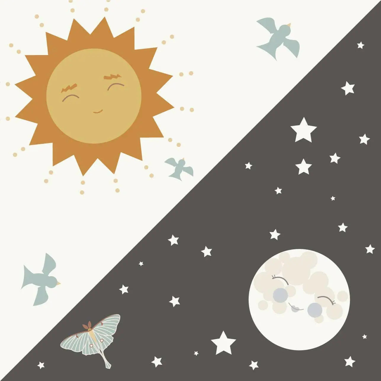 Brother Sun Sister Moon Large Deluxe Organic Muslin Quilt