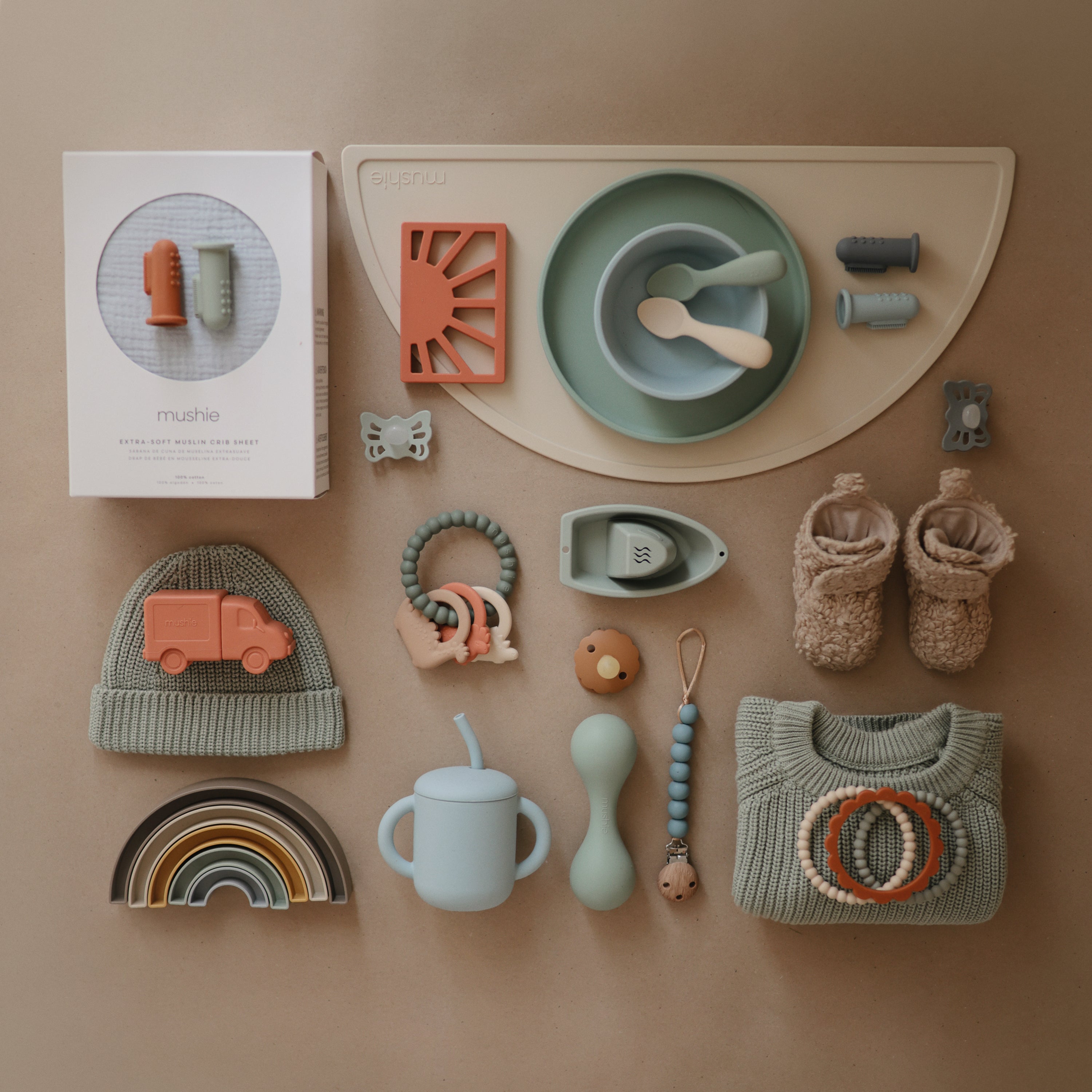 Silicone Toddler Starter Spoons 2-Pack silicone tableware Mushie