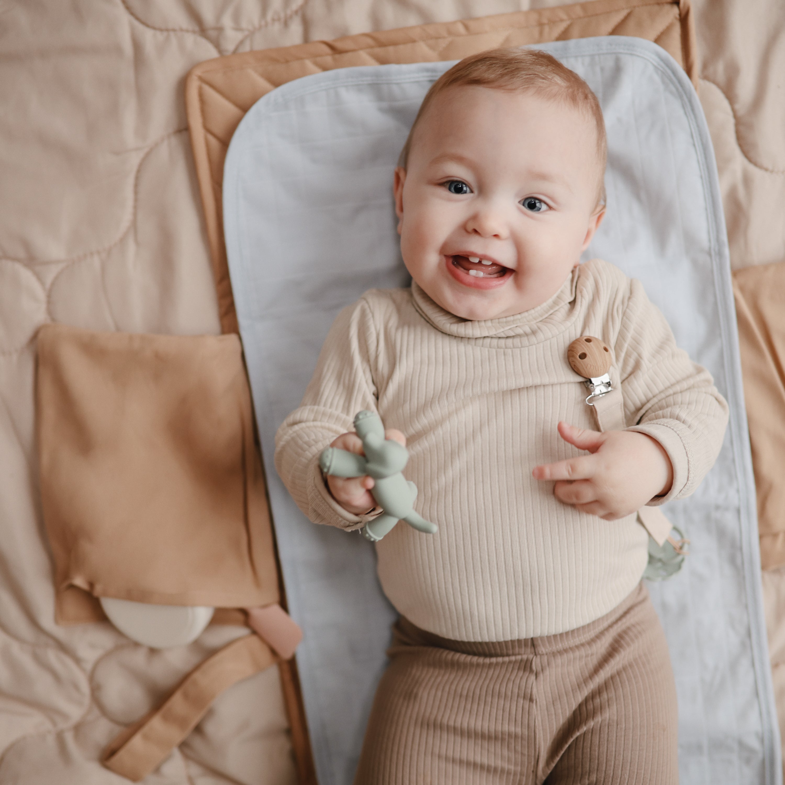 Linen Pacifier Clip 2-Pack Pacifier Clip Mushie
