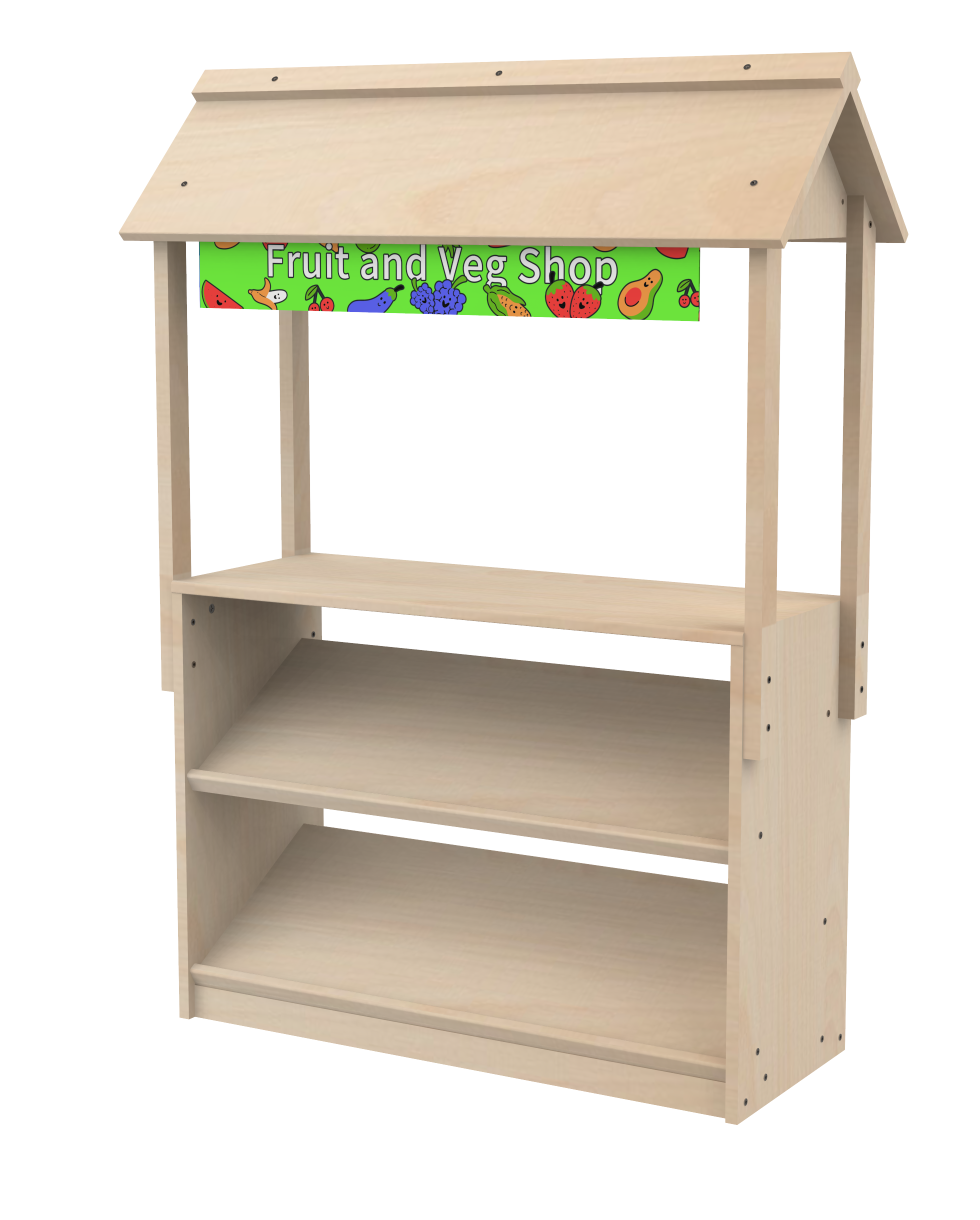 Wooden Farmers Market Stand for Pretend Play Indoor Avenlur.com