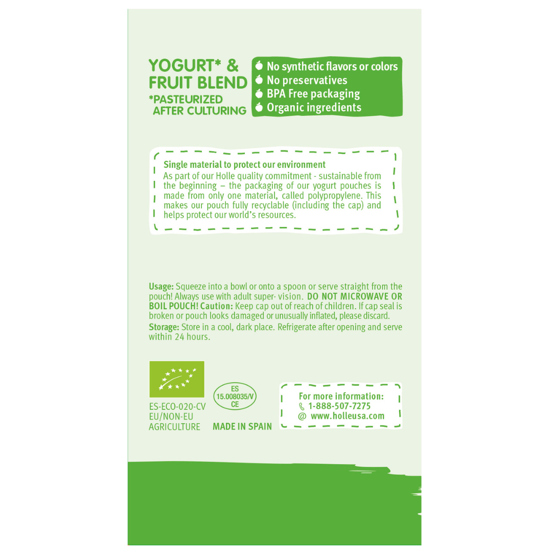 Holle Organic Yogurt Pouches - Apple & Pear