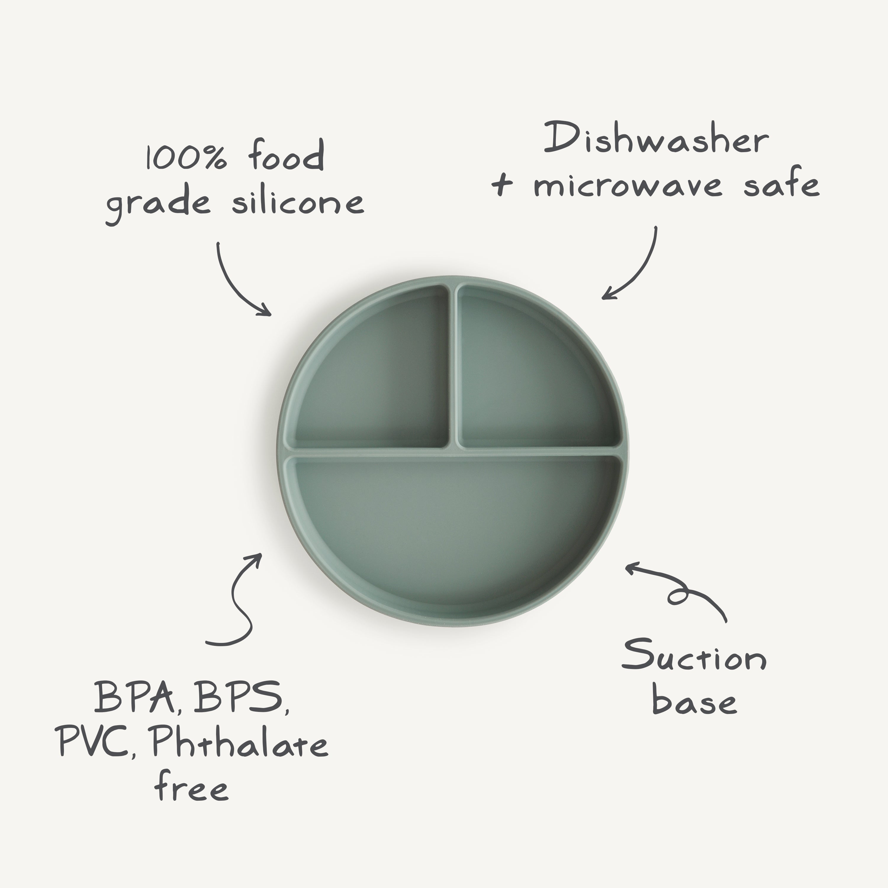 Silicone Suction Plate silicone tableware Mushie