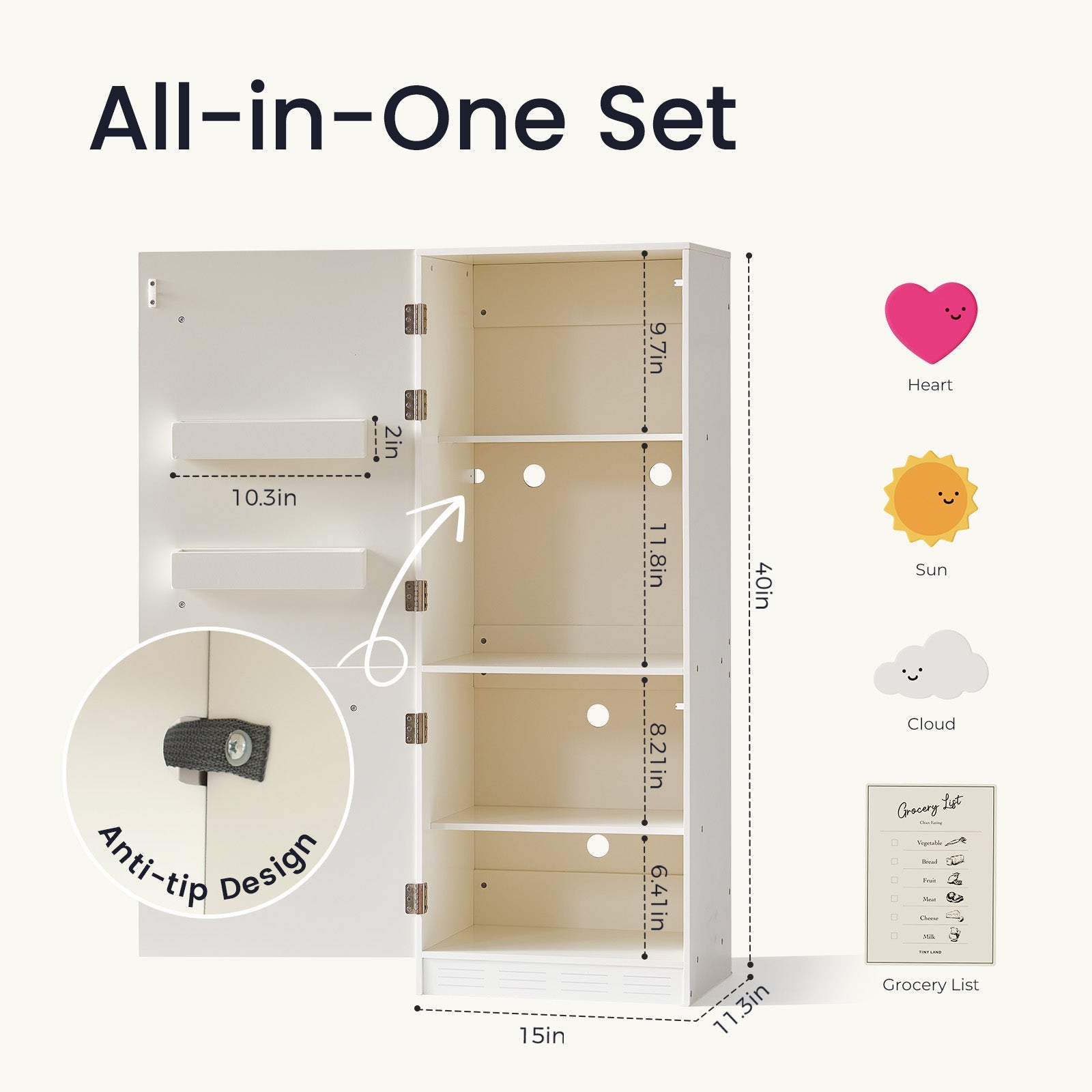 Tiny Land® Cabinet Play Fridge