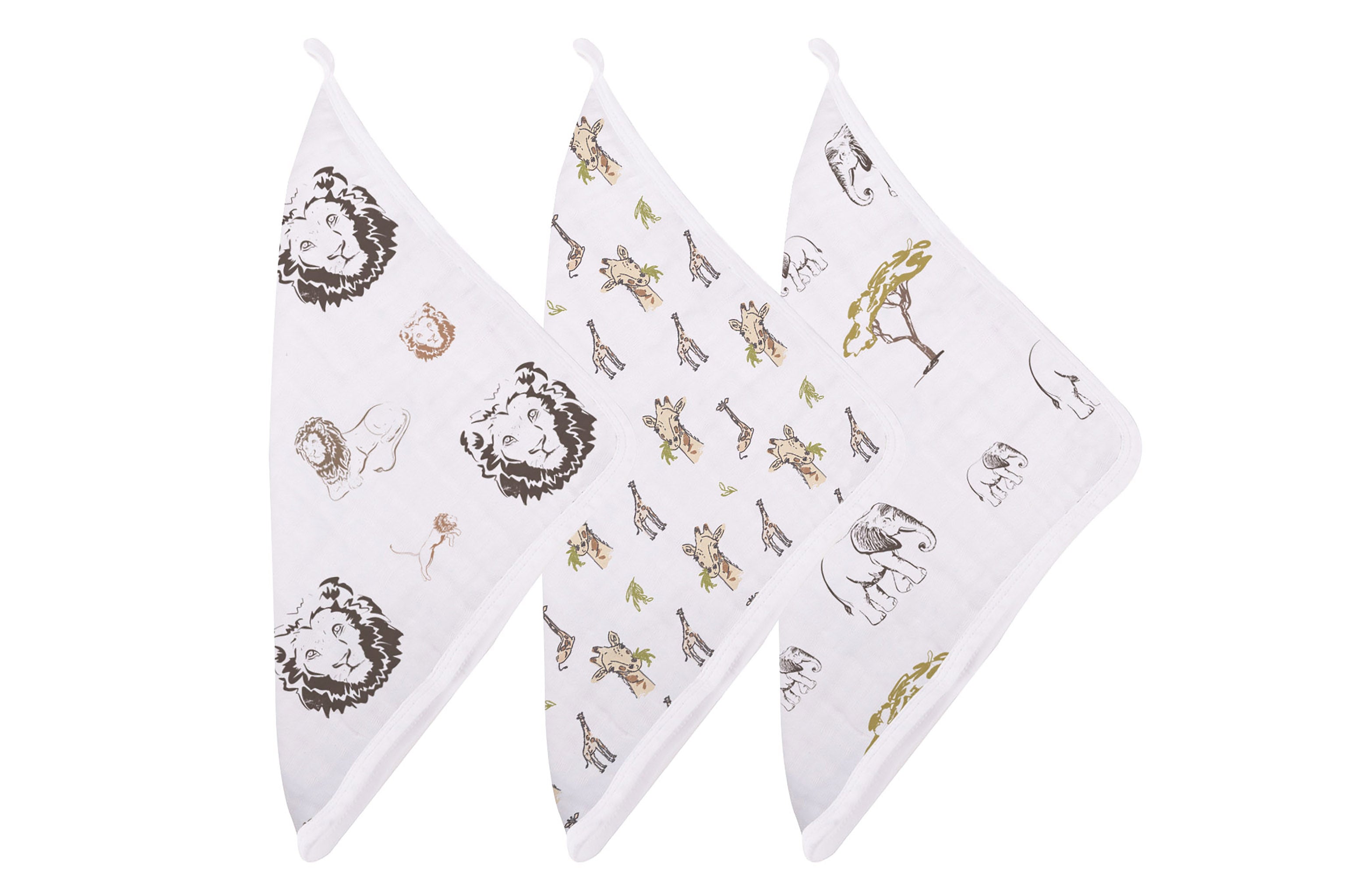 On The Savannah Washcloth Set 3pk