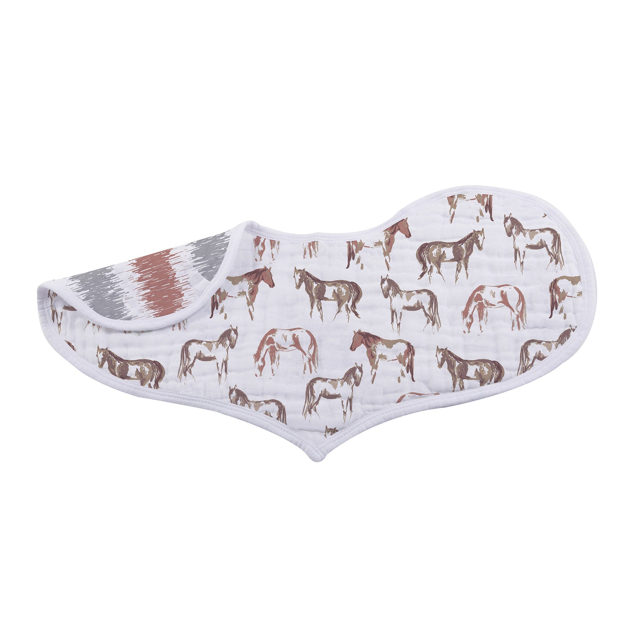 Desert Rose & Wild Horse Cotton Heart Bibs 2Pk