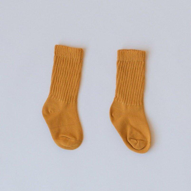 Slouchy Baby & Toddler Socks Mustard Yellow