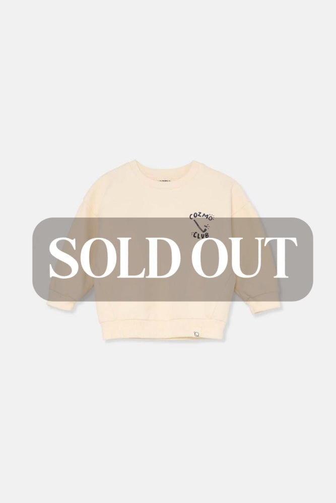 Soft fleece baby sweatshirt club - Ivory