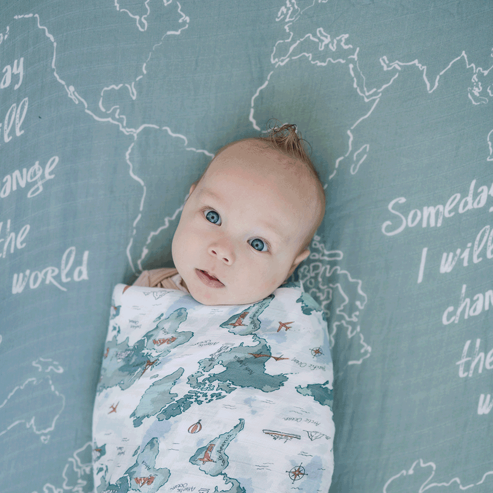 Someday Oh So Soft Muslin Crib Sheet Crib Sheet Bebe au Lait