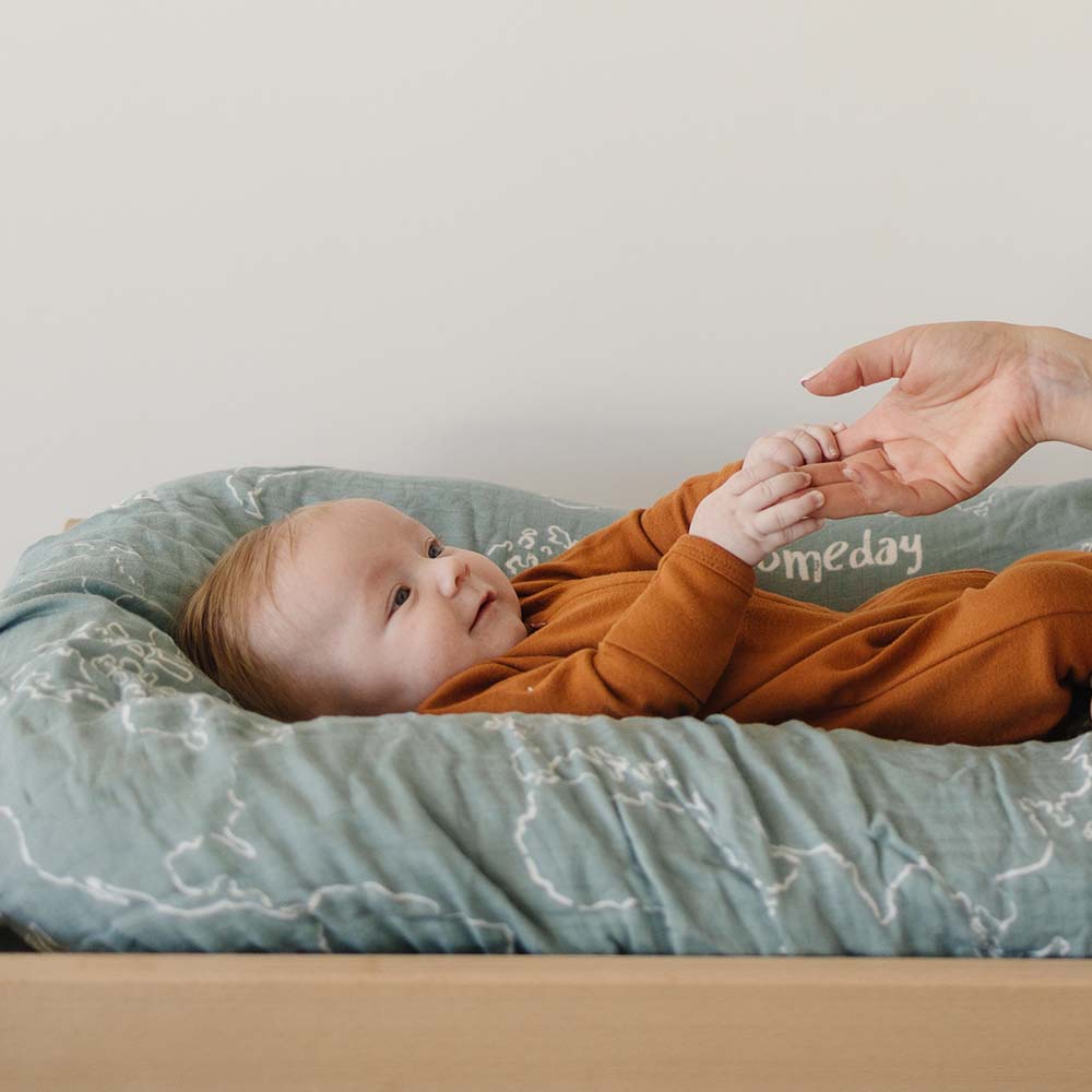 Someday Oh So Soft Muslin Changing Pad Cover Changing Pad Cover Bebe au Lait