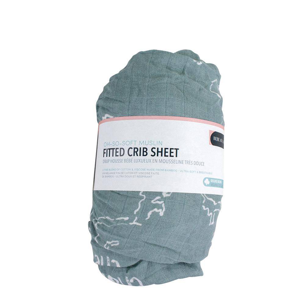 Someday Oh So Soft Muslin Crib Sheet Crib Sheet Bebe au Lait