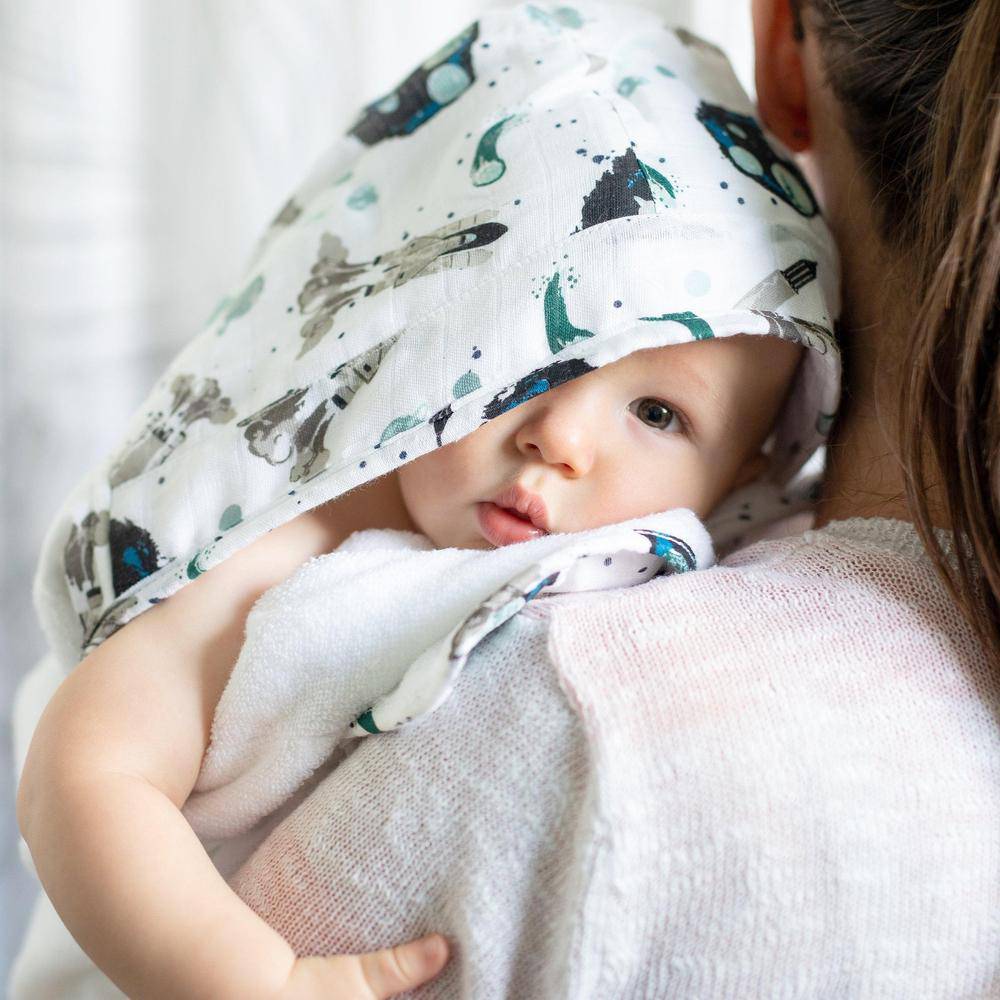Space Baby Hooded Towel Hooded Baby Towel Bebe au Lait