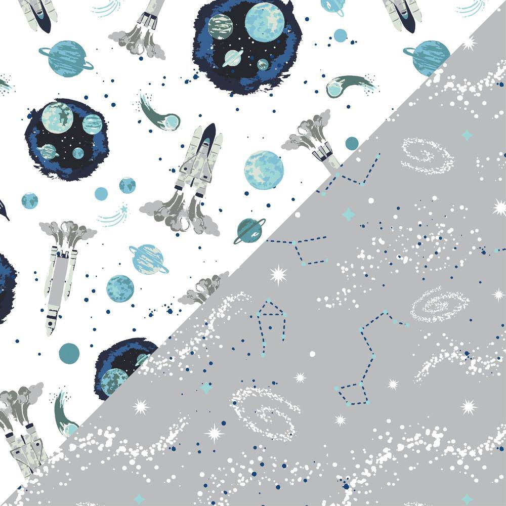 Space + Galaxy Oh So Soft Muslin Burp Cloths Burp Cloths Bebe au Lait