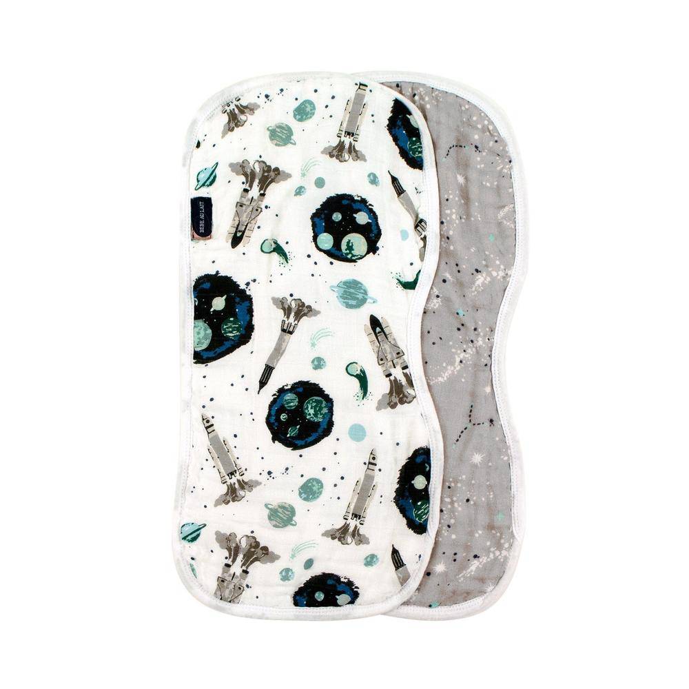 Space + Galaxy Oh So Soft Muslin Burp Cloths Burp Cloths Bebe au Lait