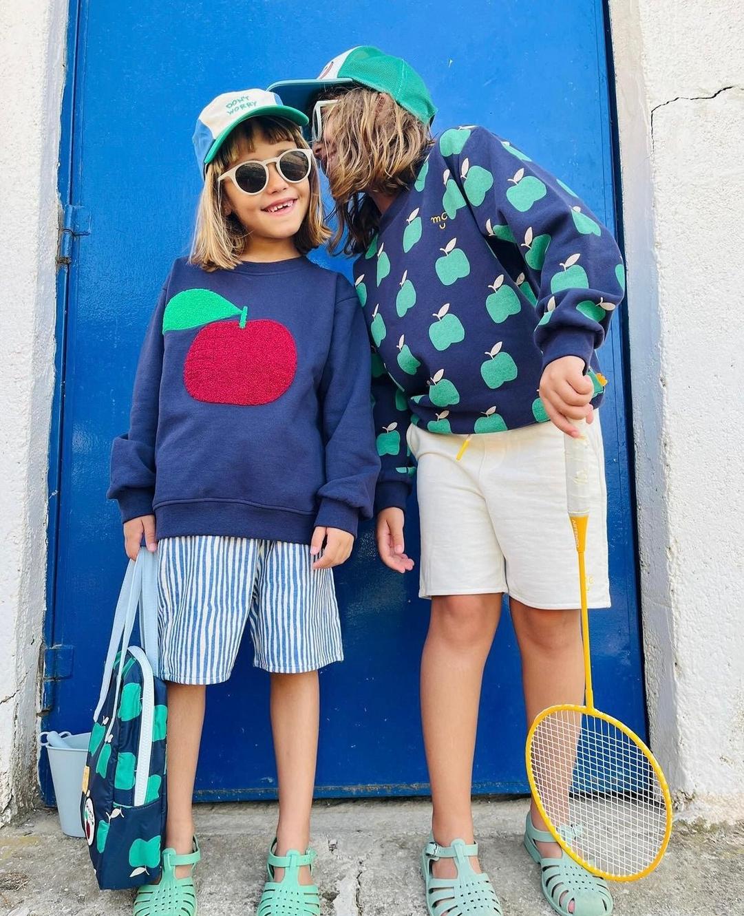 Recycled Cotton Natural Kid Shorts - Natural