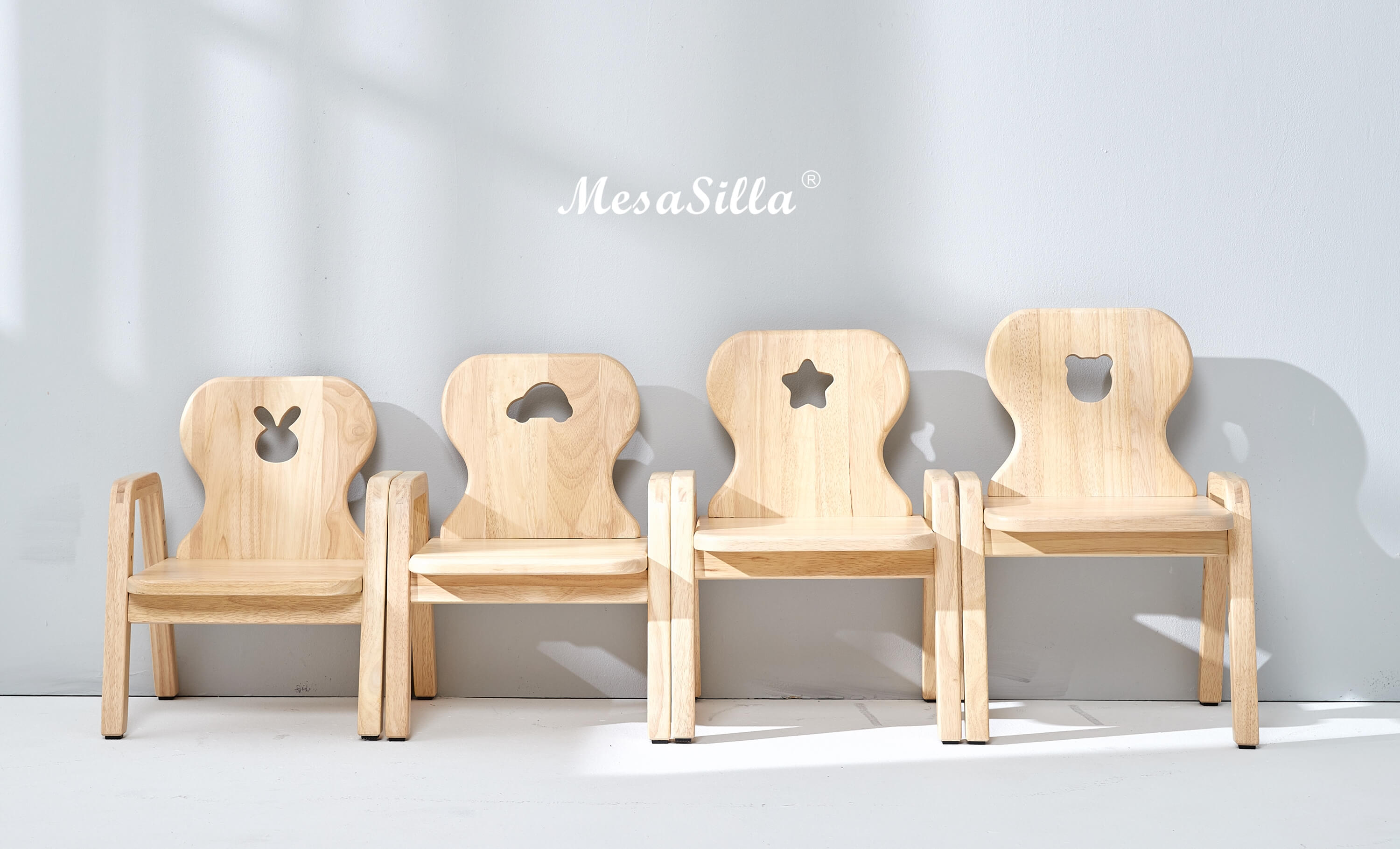 Mesasilla Primary Adjustable Table Set - with drawer-Bear Elephant Car Rabbit - Height Adjustable MesaSilla USA