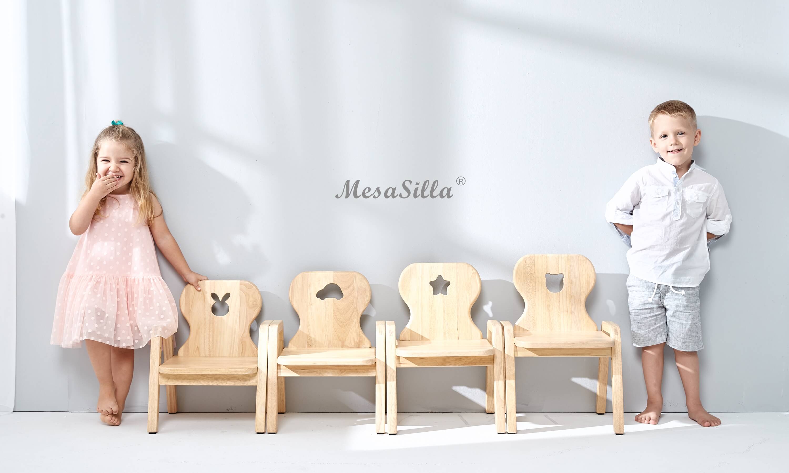 Mesasilla Primary Adjustable Table Set - with drawer-Bear Elephant Car Rabbit - Height Adjustable MesaSilla USA