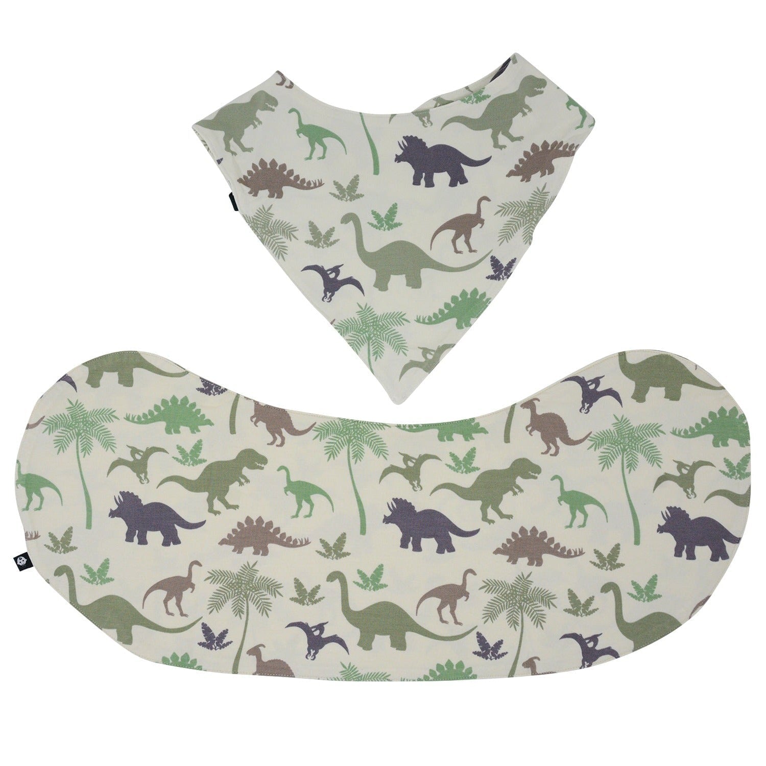 Baby Bib - Green Dino